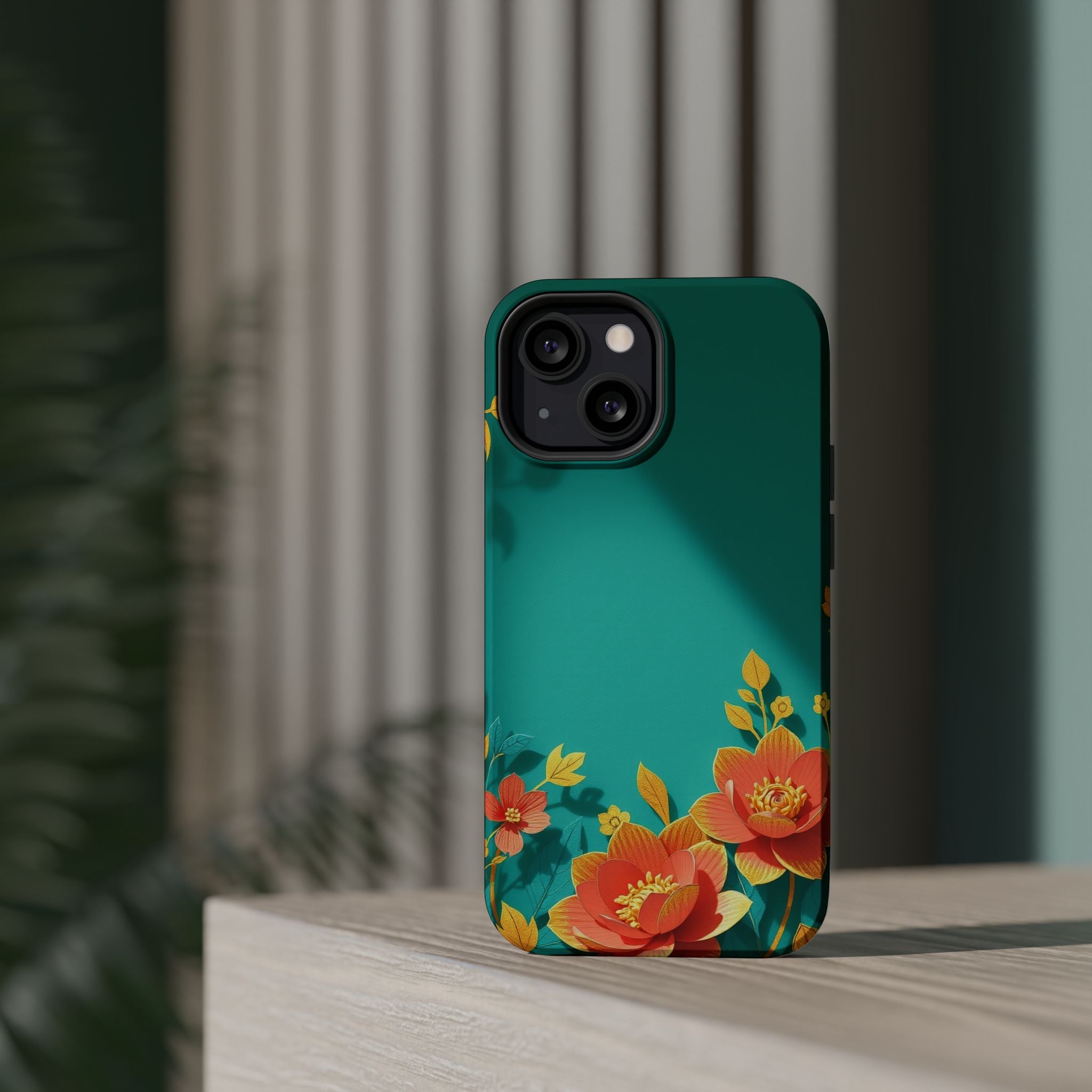 iPhone Floral Gold Foil Paper Cut Art Slim Everyday Designer Case · iPhone Case