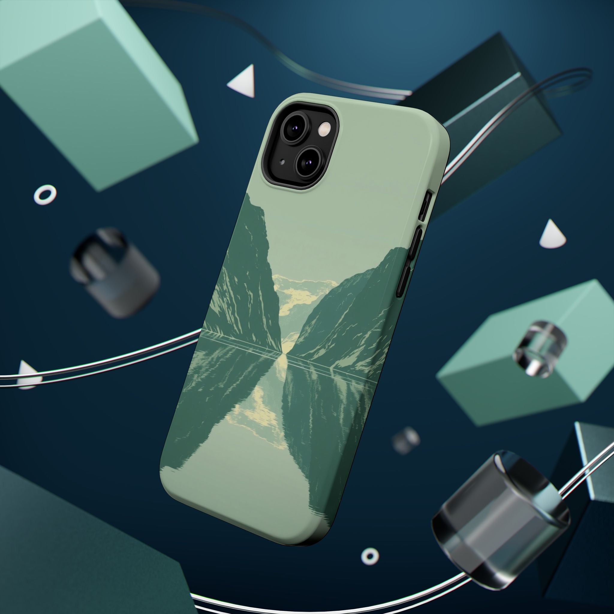 iPhone Fjord Reflection Enchanted Art Slim Everyday Designer Case · iPhone Case