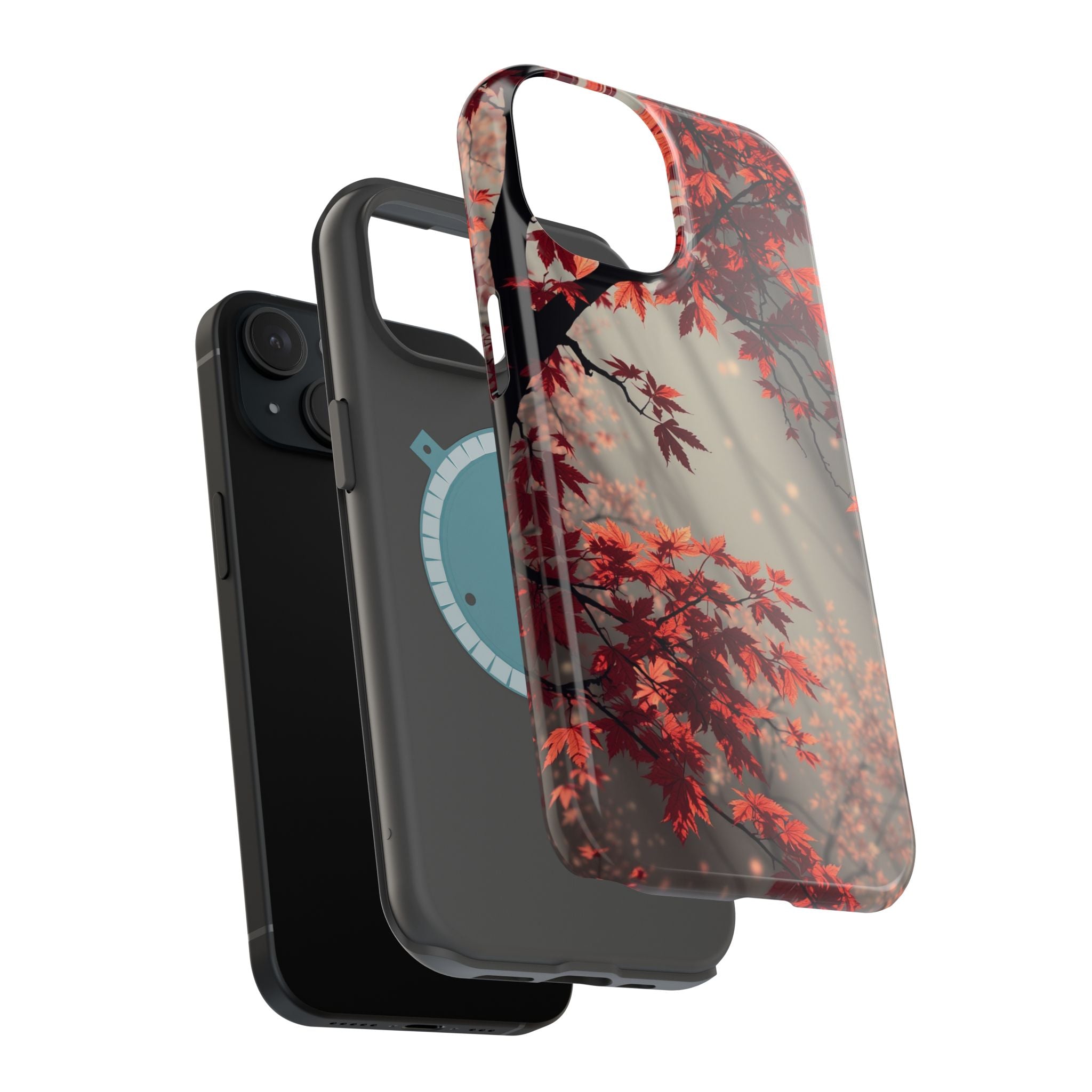 iPhone Charcoal And Copper Autumn Maple Slim Everyday iPhone 17 · iPhone Case