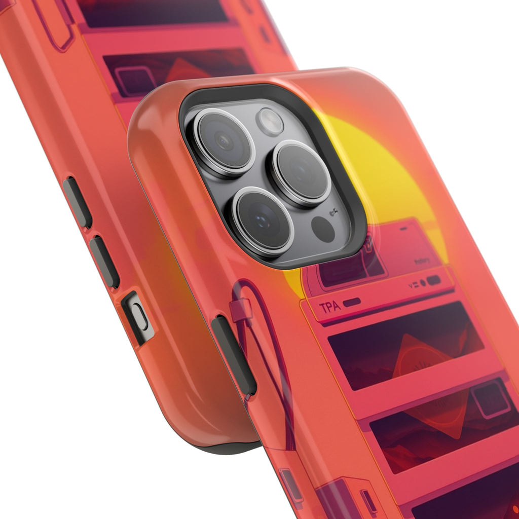 iPhone Polaroid Stack Memory Neon Cyberpunk Slim Everyday Designer Case · iPhone
