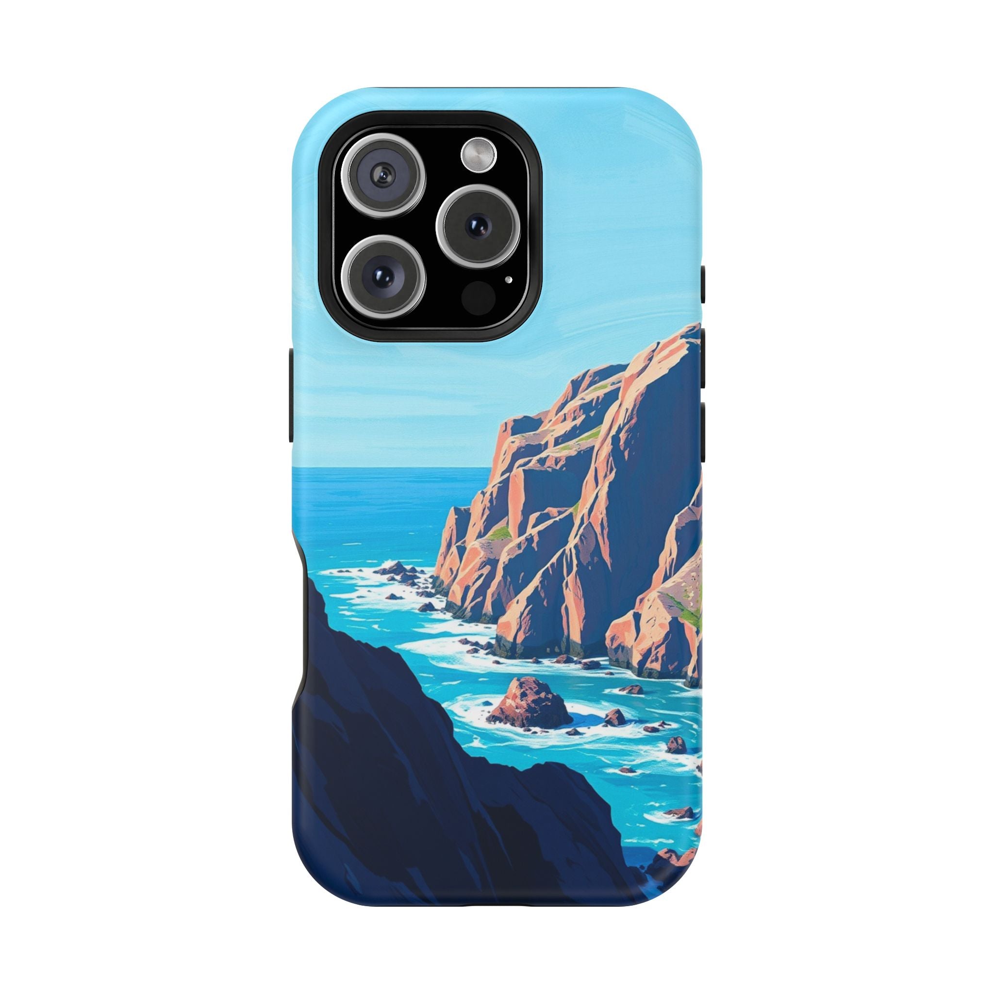 iPhone Rocky Coastline Oil Painting Impressionist iPhone Clean Minimal · iPhone