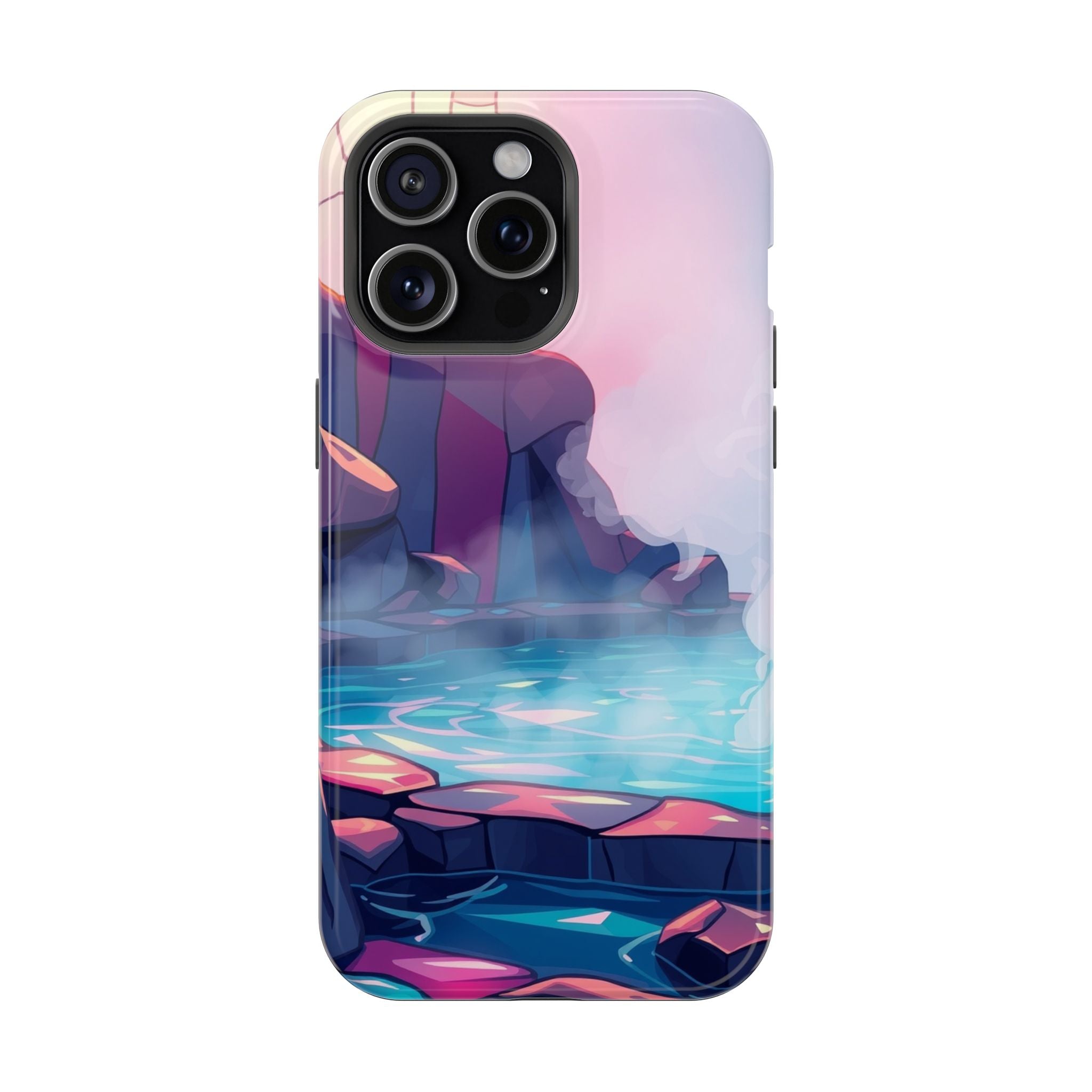 iPhone Cyan And Magenta Hot Spring Steam Slim Everyday iPhone Designer · iPhone