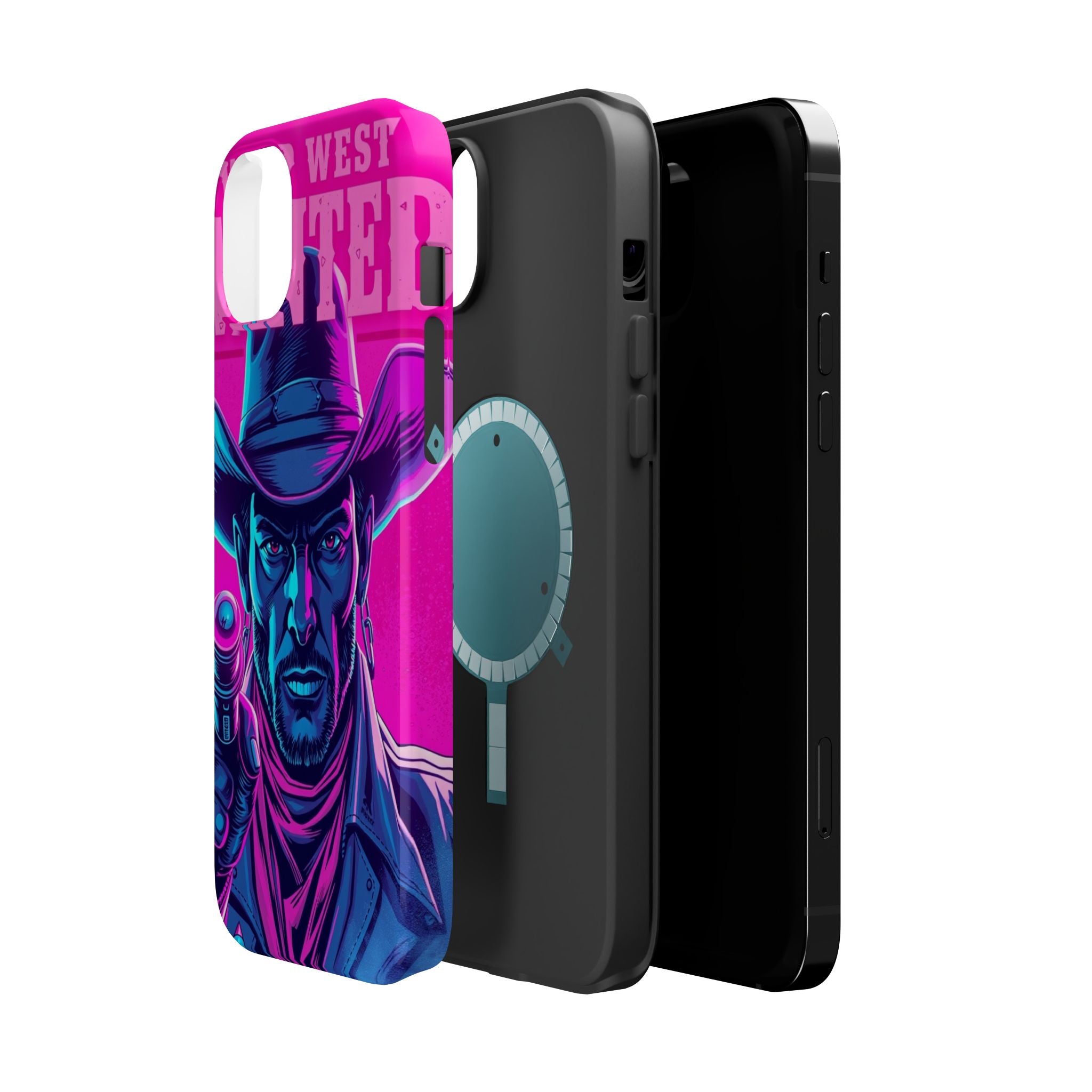 iPhone Wild West Wanted Neon Cyberpunk Slim Everyday Designer Case · iPhone Case