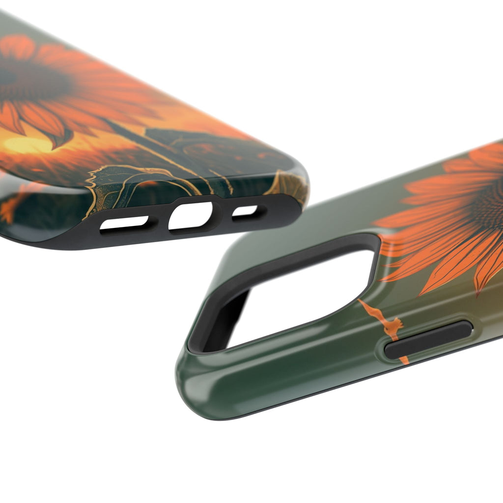 iPhone Charcoal And Copper Sunflower Prairie Slim iPhone Everyday · iPhone Case