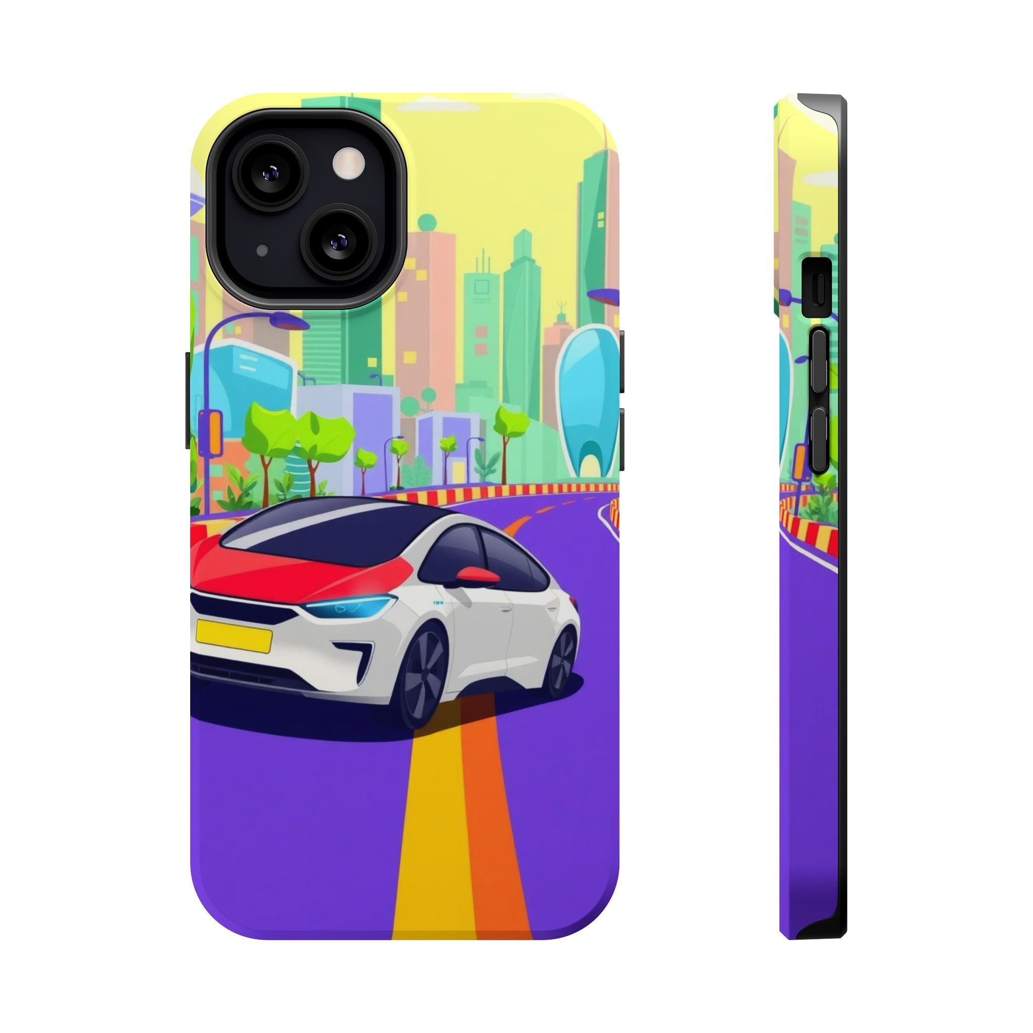 iPhone Electric Car Future Kids Fun Phone Case Gift Slim Snap Case · iPhone Case