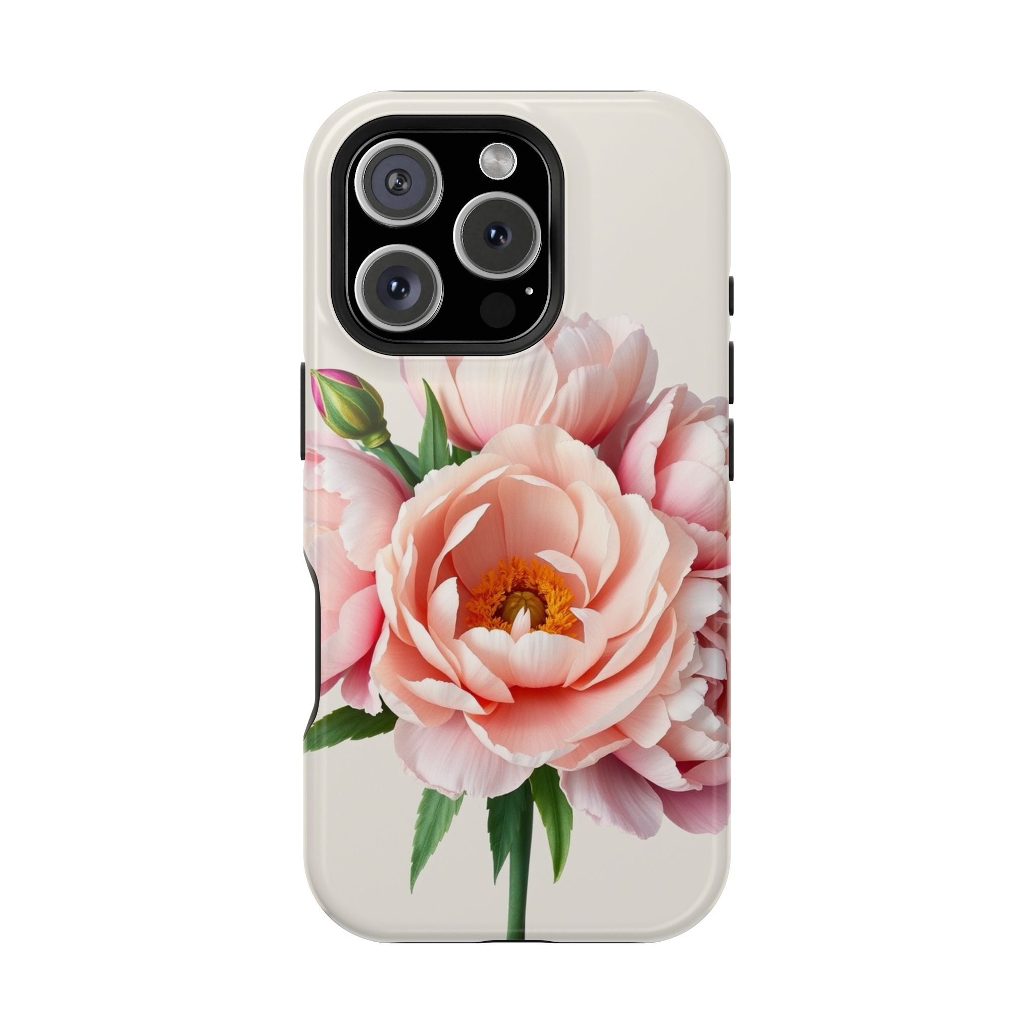 iPhone Serene Peony Bouquet Design Bold Modern Everyday Snap Case · iPhone Case