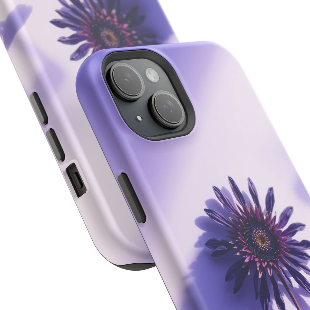 iPhone Indigo And Violet Dried Flower Flat Lay Soft iPhone Finish · iPhone Case