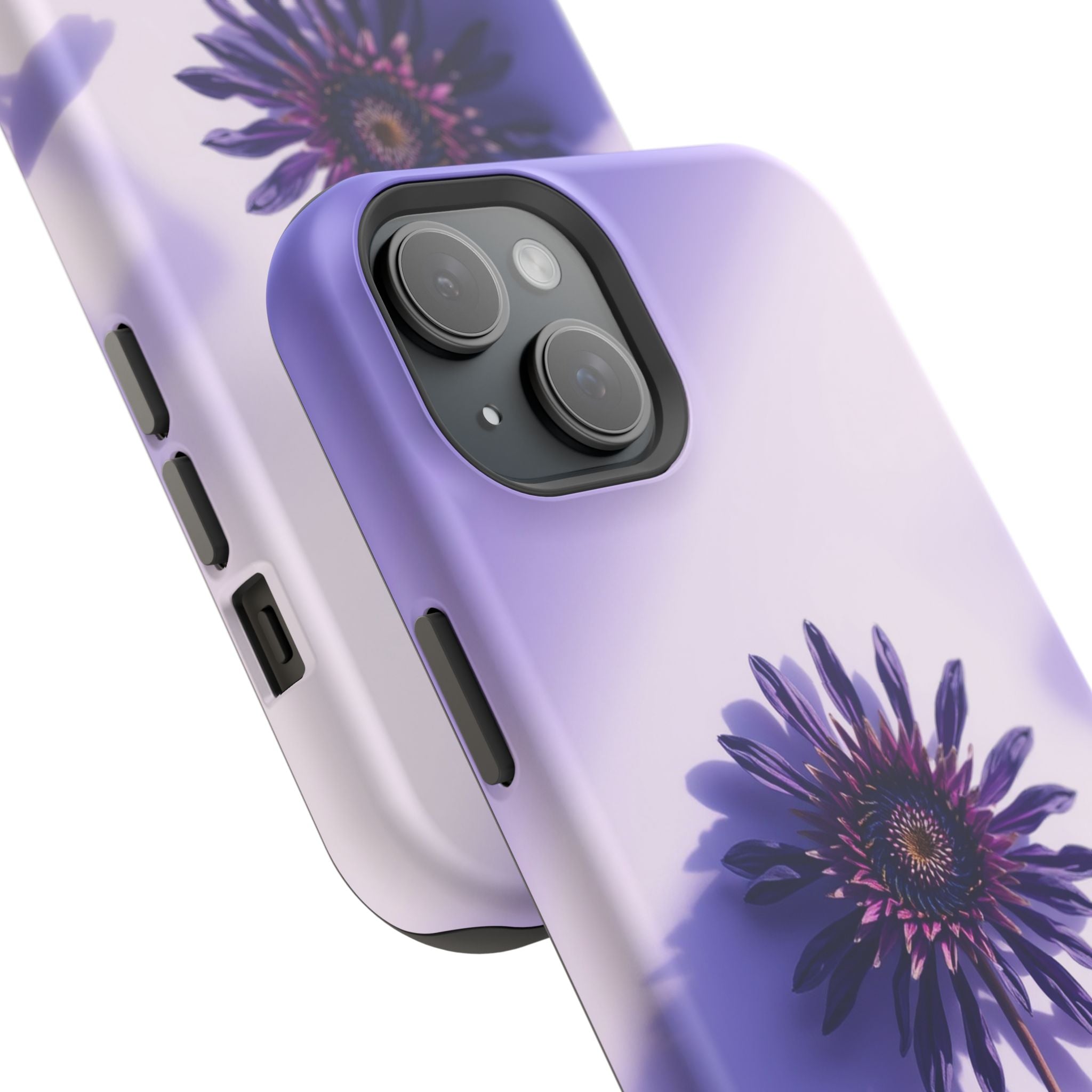 iPhone Indigo And Violet Dried Flower Flat Lay Soft iPhone Finish · iPhone Case