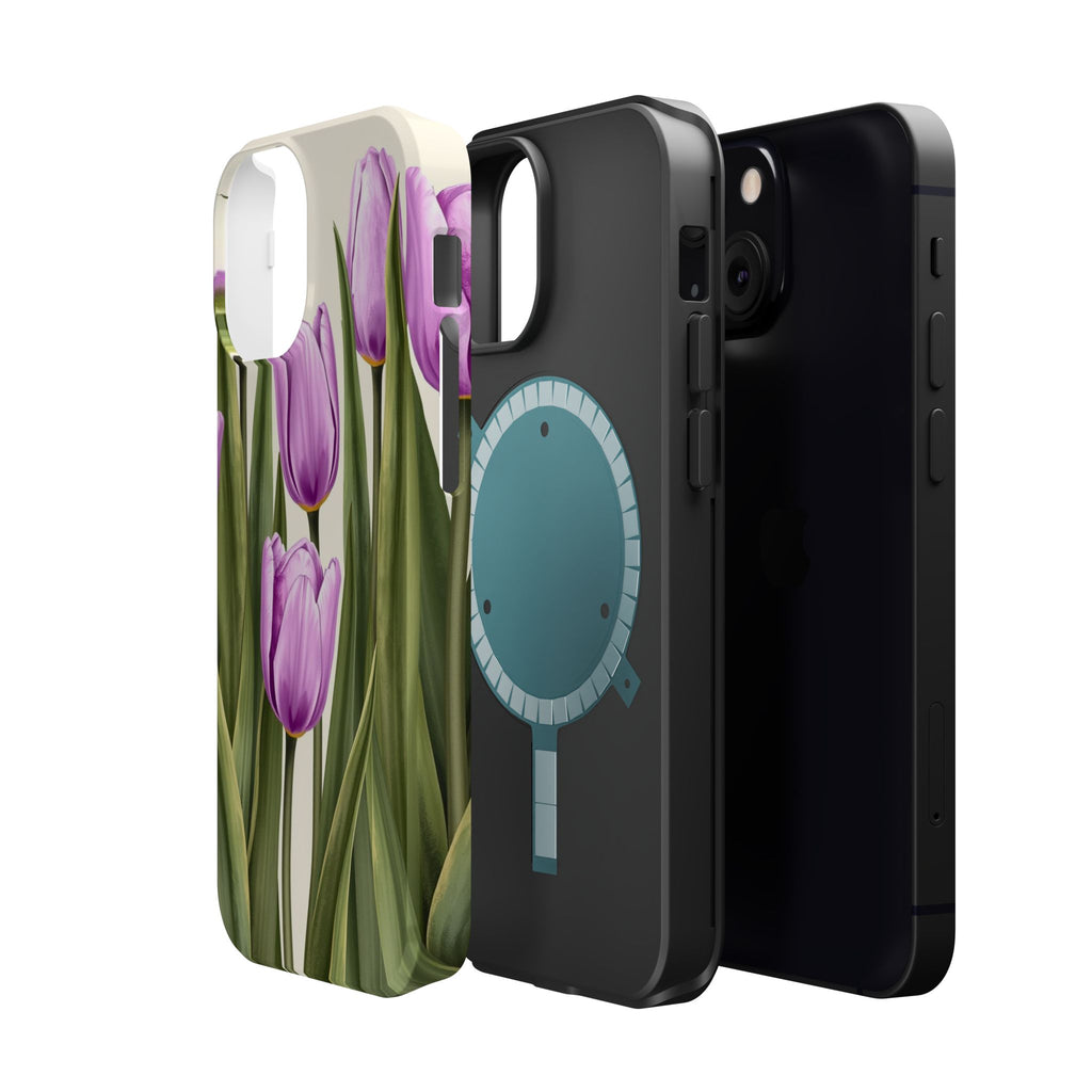 iPhone Tulip Row Electric Art 14 Bold Modern Everyday Snap Case · iPhone Case