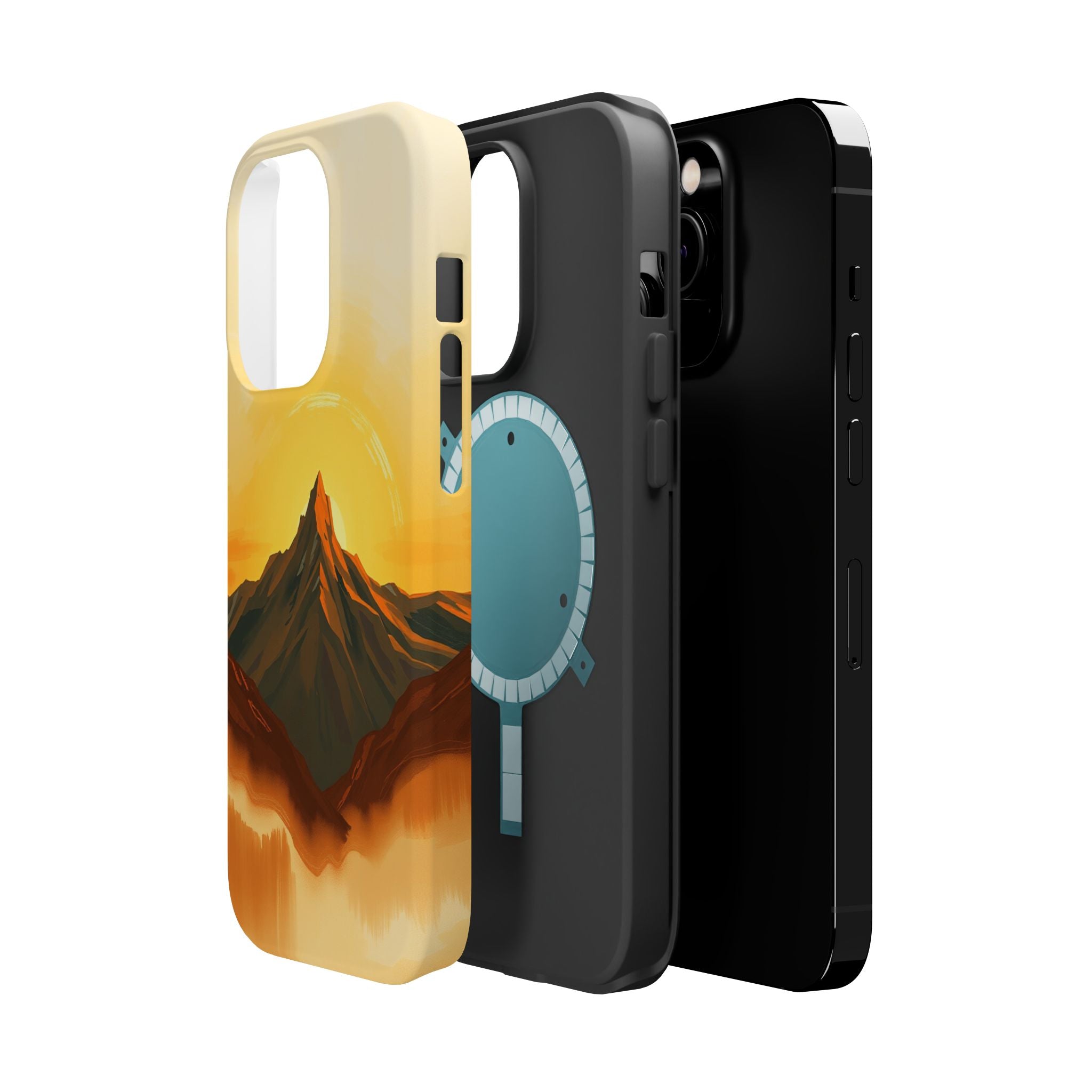 iPhone Mustard And Rust Mountain at Sunrise Slim iPhone Everyday · iPhone Case