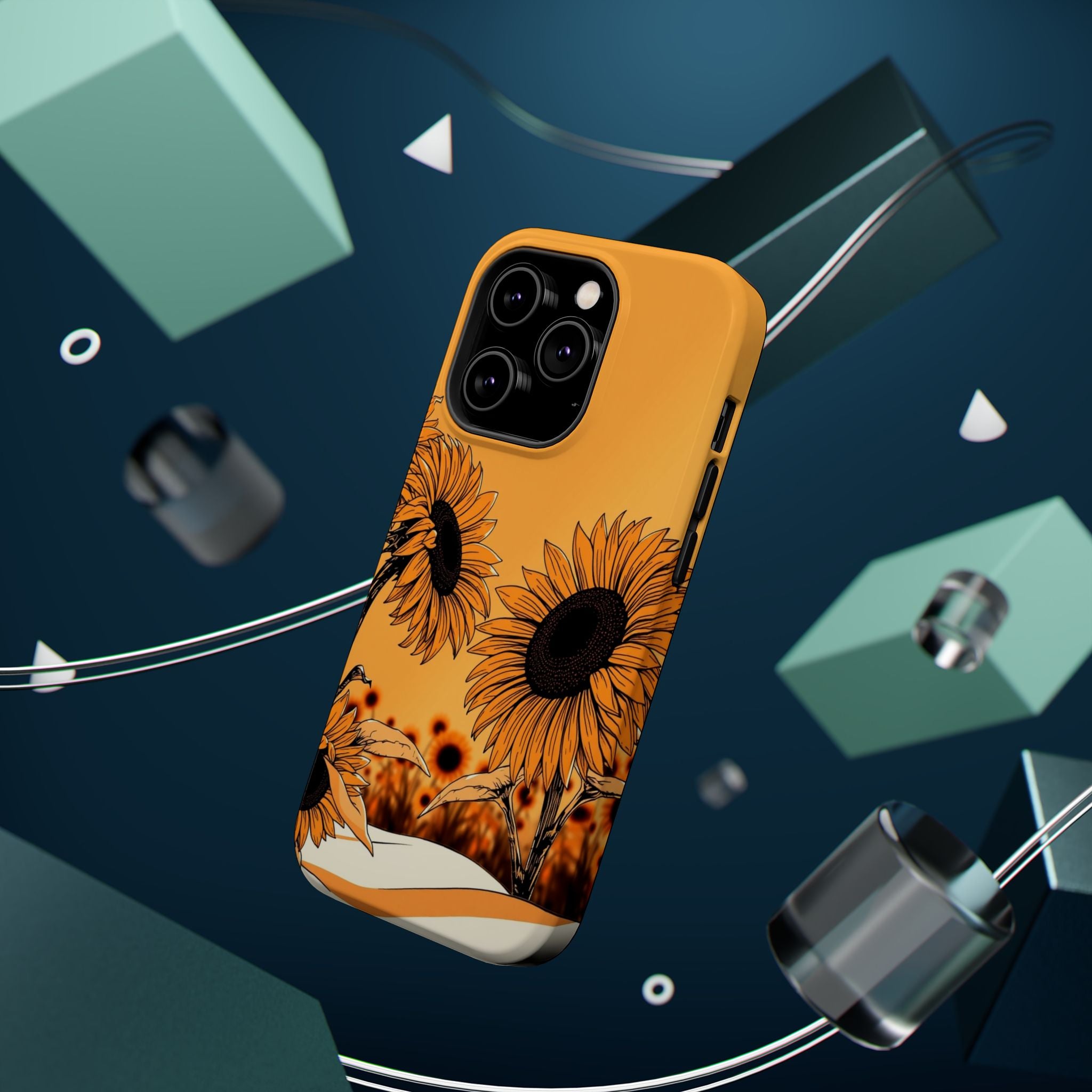 iPhone Burnt Orange And Sand Sunflower Pop Slim iPhone Everyday · iPhone Case
