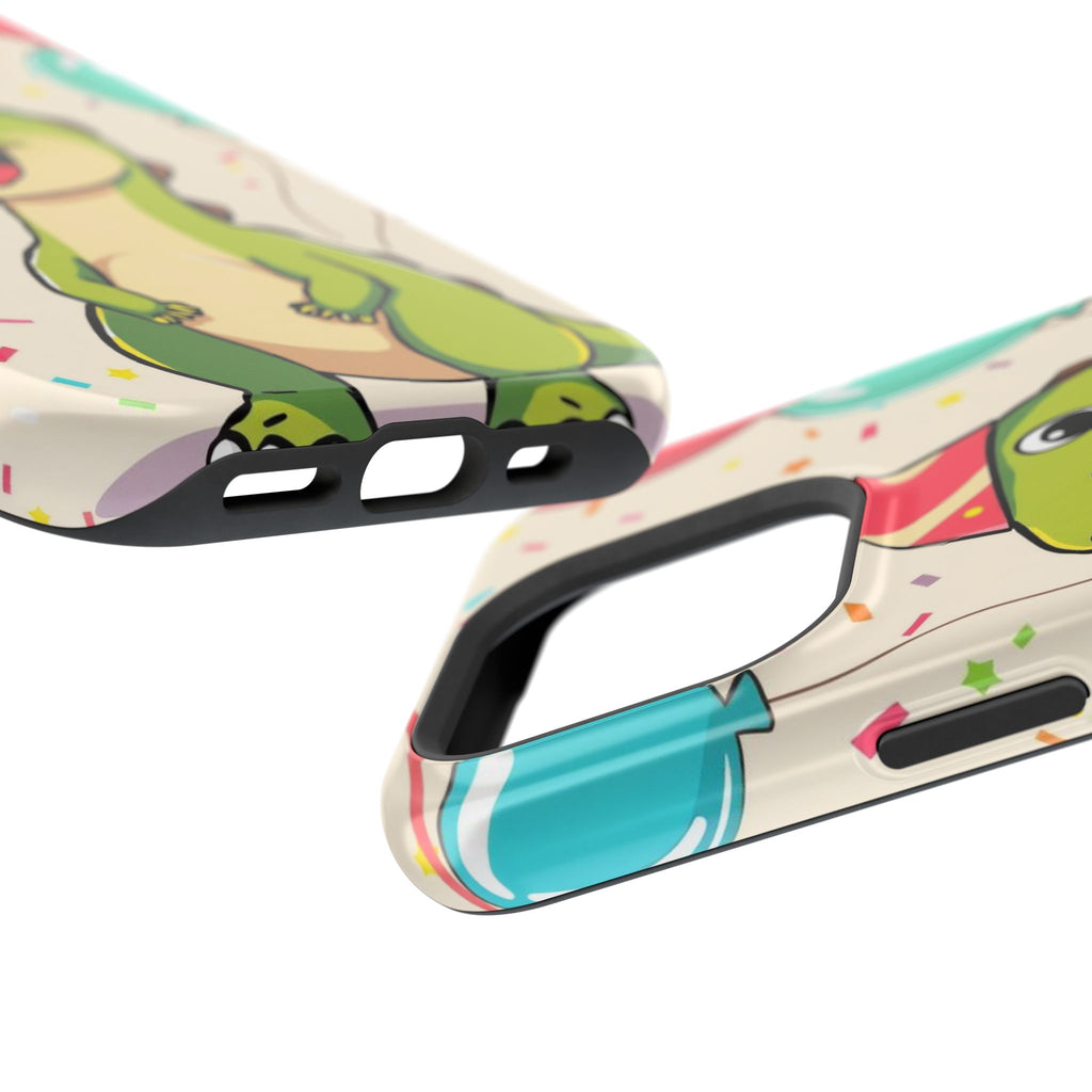 iPhone Dino with Party Hat Kids Fun Phone Case Gift Slim Snap Case · iPhone Case