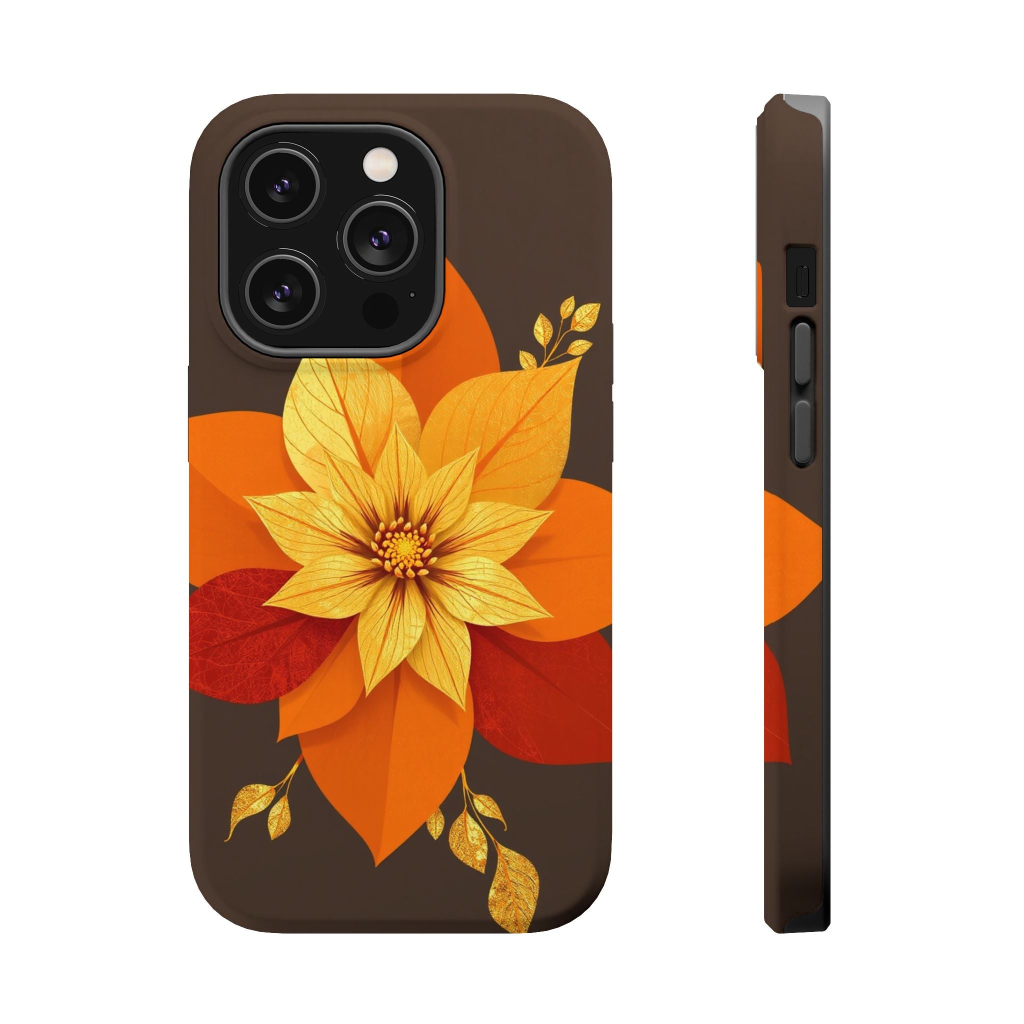 iPhone Floral Gold Foil Abstract Geometric Slim iPhone Everyday · iPhone Case