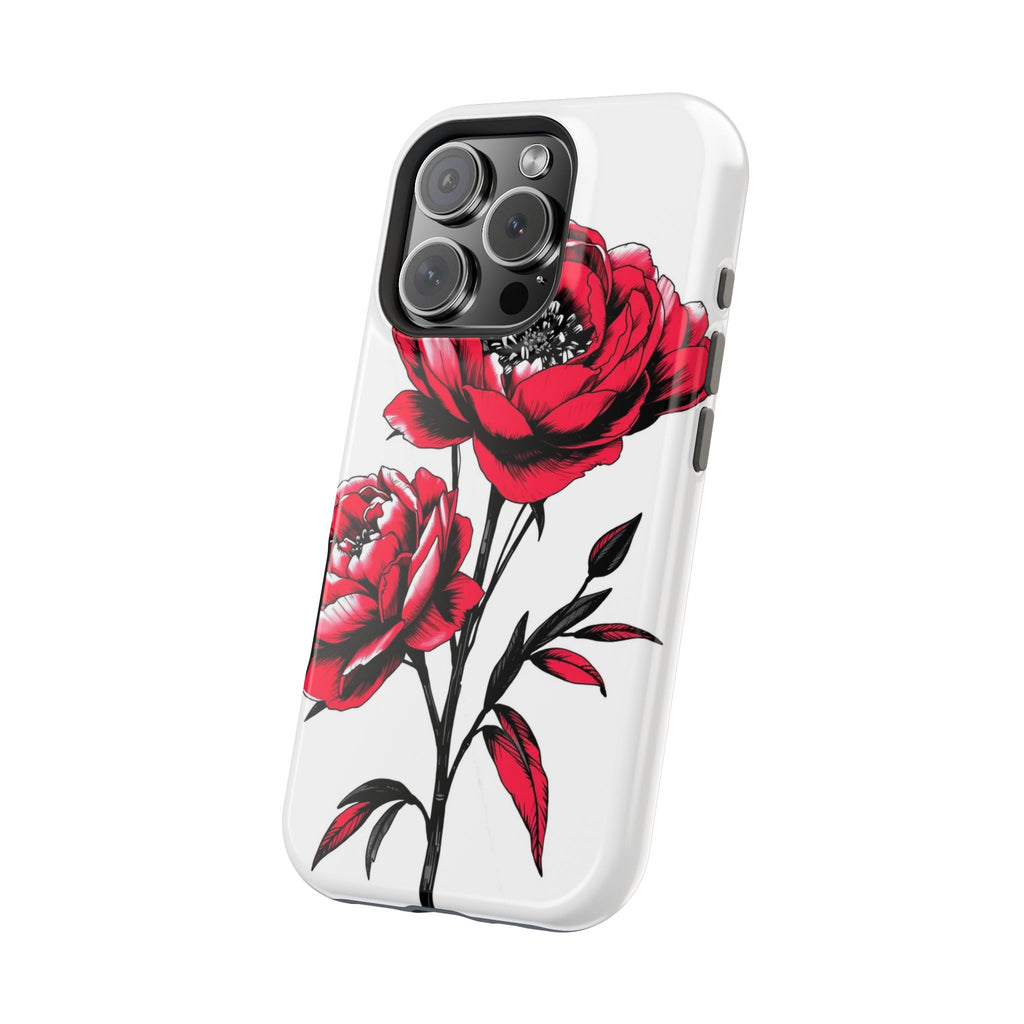 iPhone Vibrant Peony Bouquet Design Slim Everyday Designer Case · iPhone Case