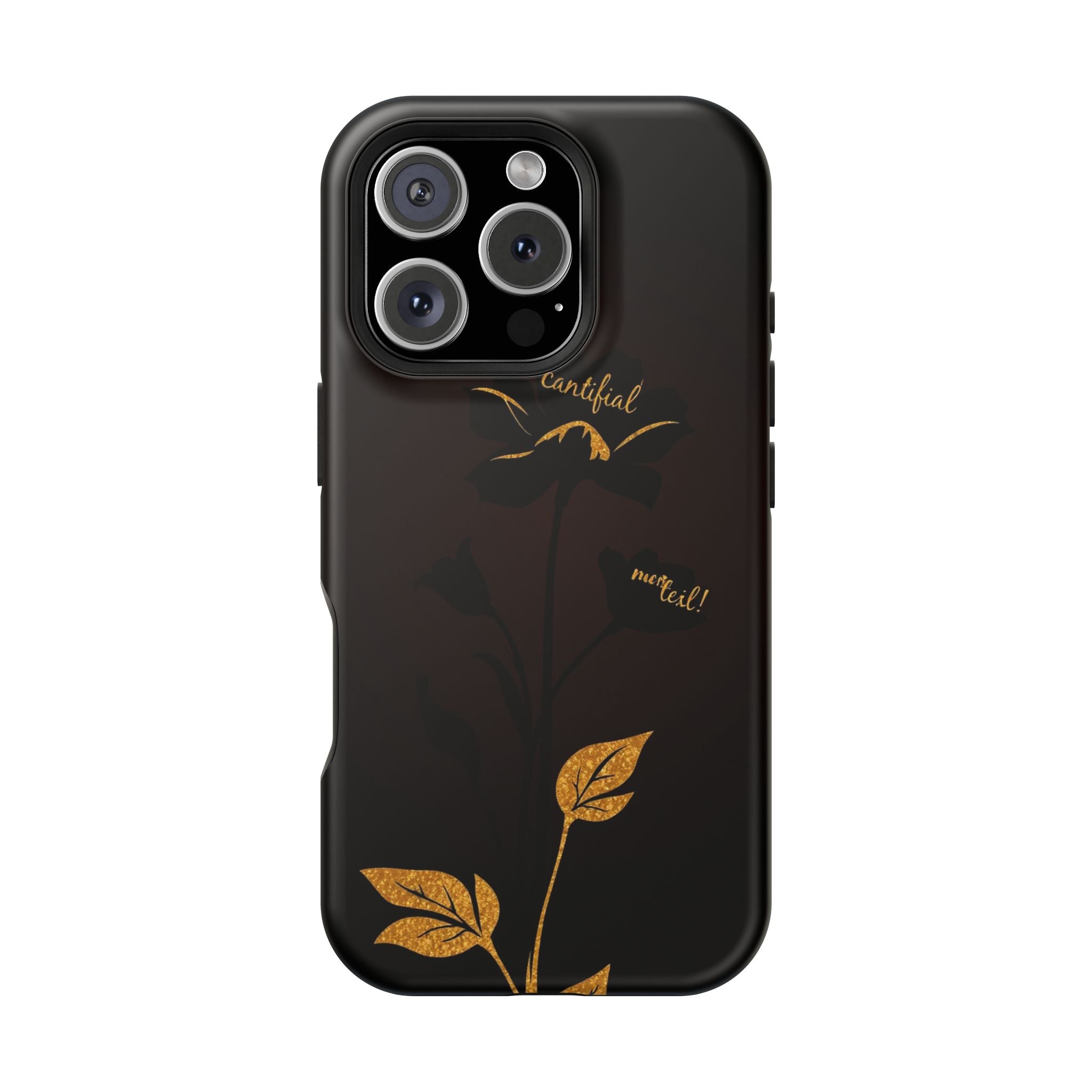 iPhone Earthy Floral Silhouette Design Slim Everyday Designer Case · iPhone Case