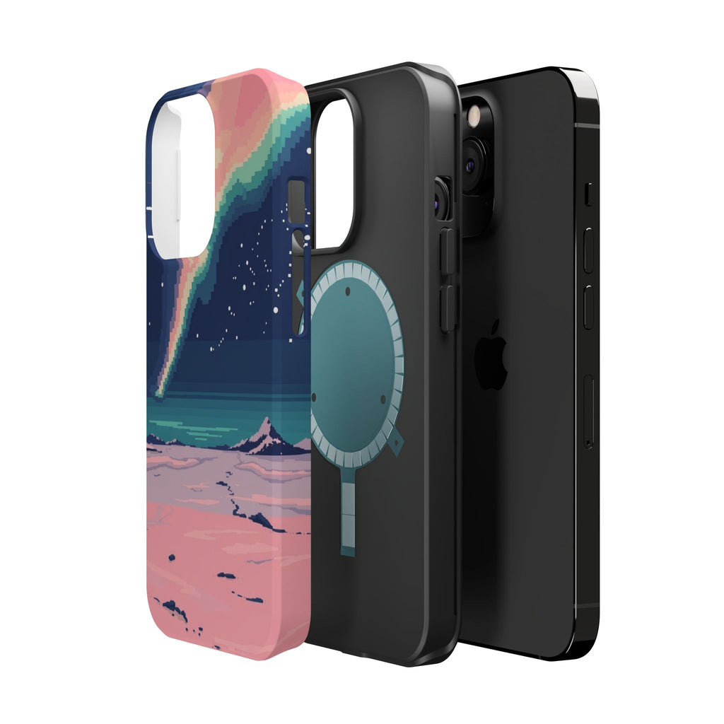 iPhone Mint And Blush Northern Lights Slim Everyday Designer Case · iPhone Case