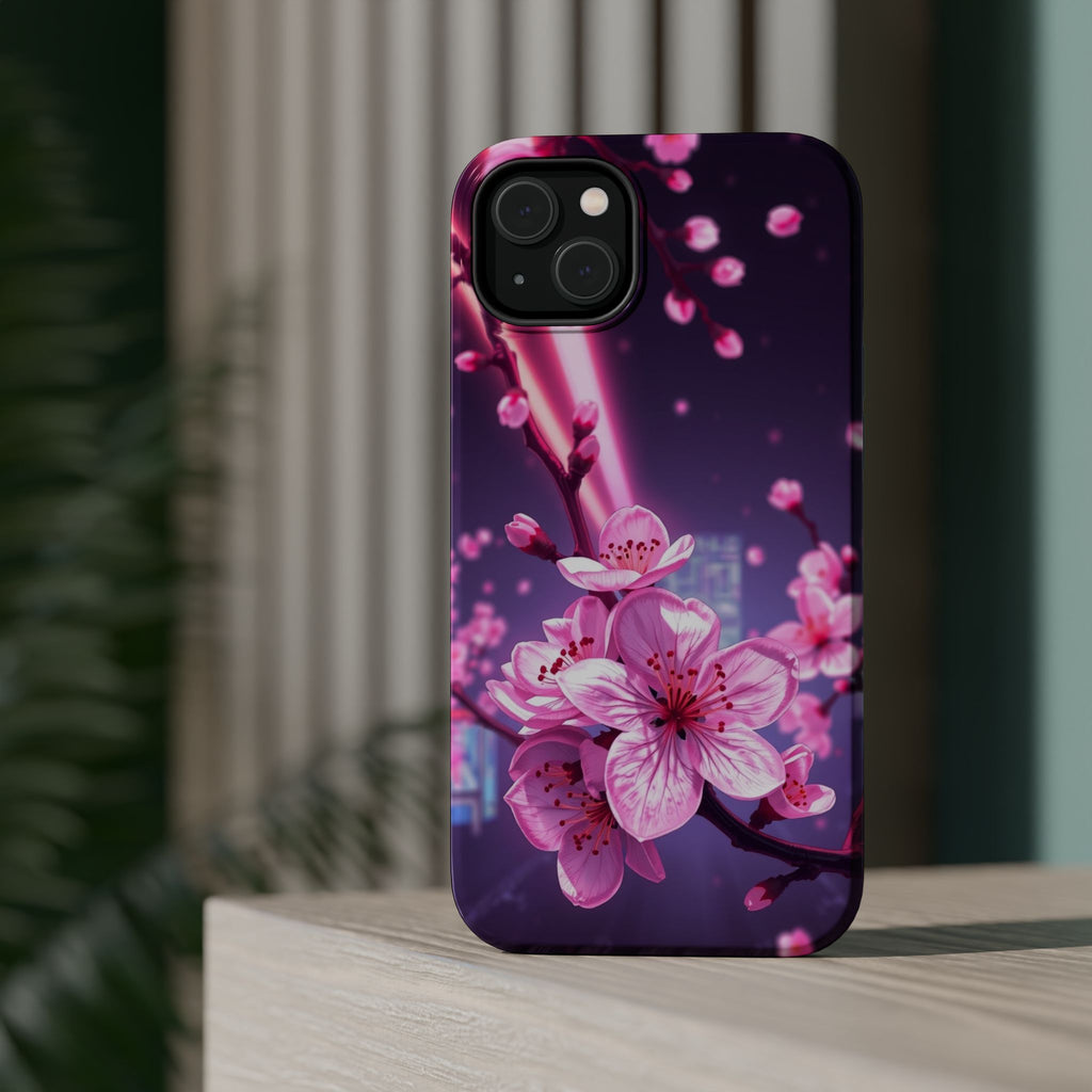 iPhone Cherry Blossom Electric Art Bold Modern Everyday Snap Case · iPhone Case