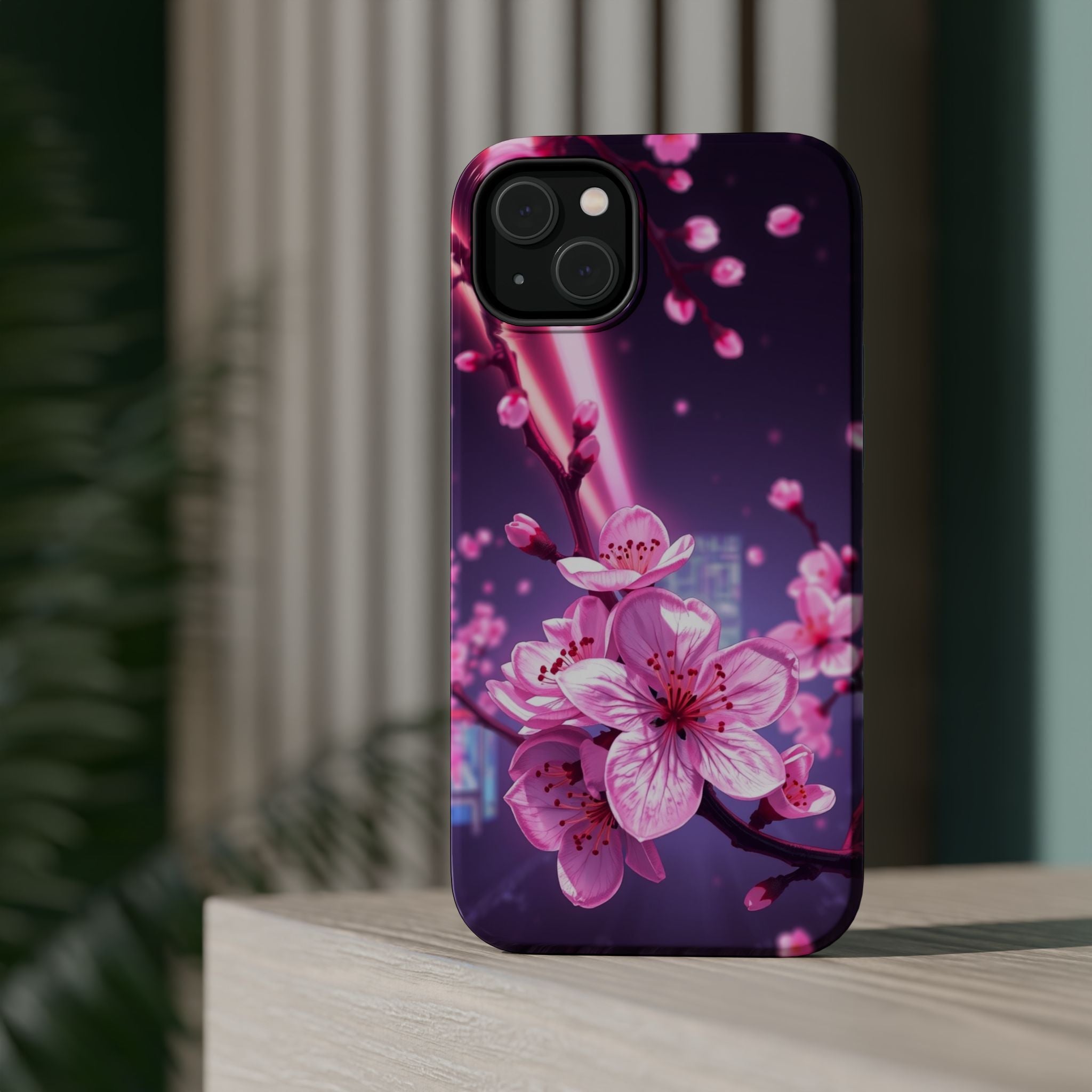 iPhone Cherry Blossom Electric Art Bold Modern Everyday Snap Case · iPhone Case