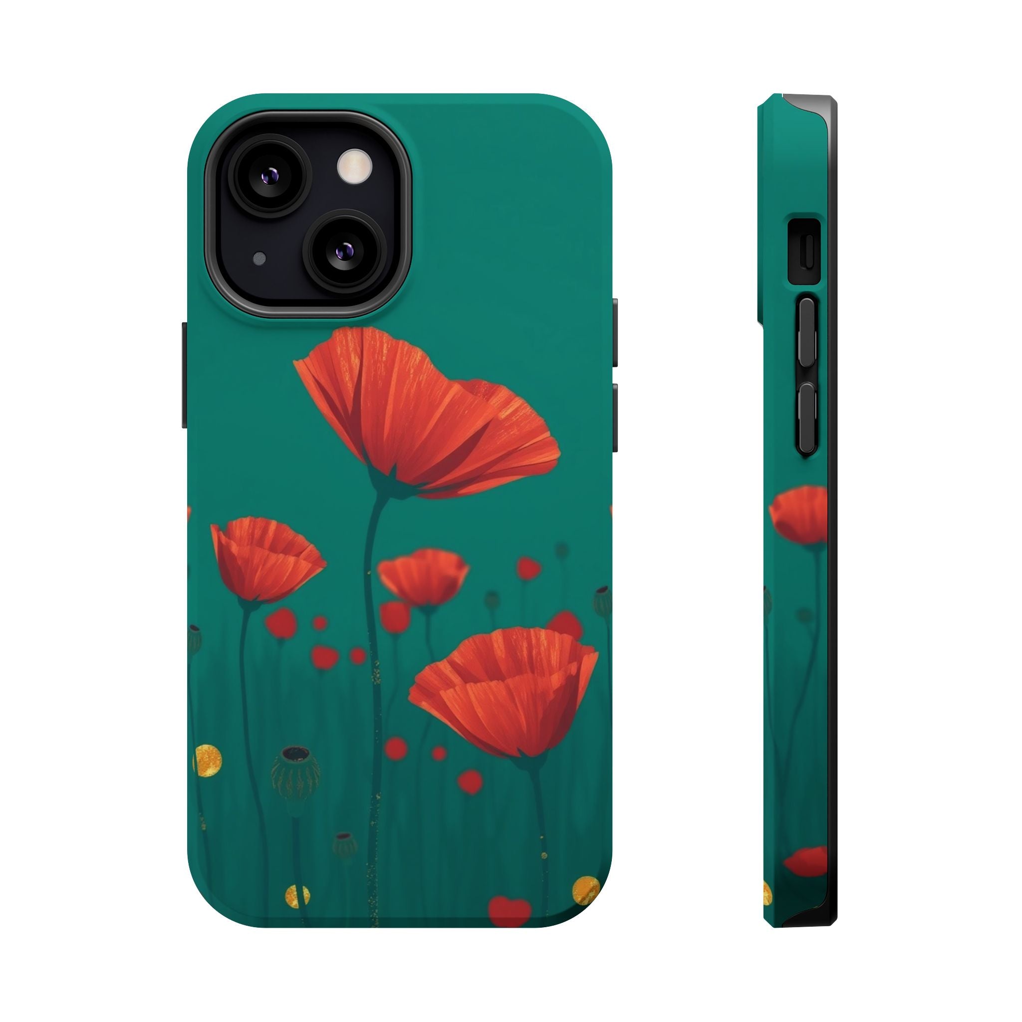 iPhone Earthy Poppy Field Design Bold Modern Everyday Snap Case · iPhone Case