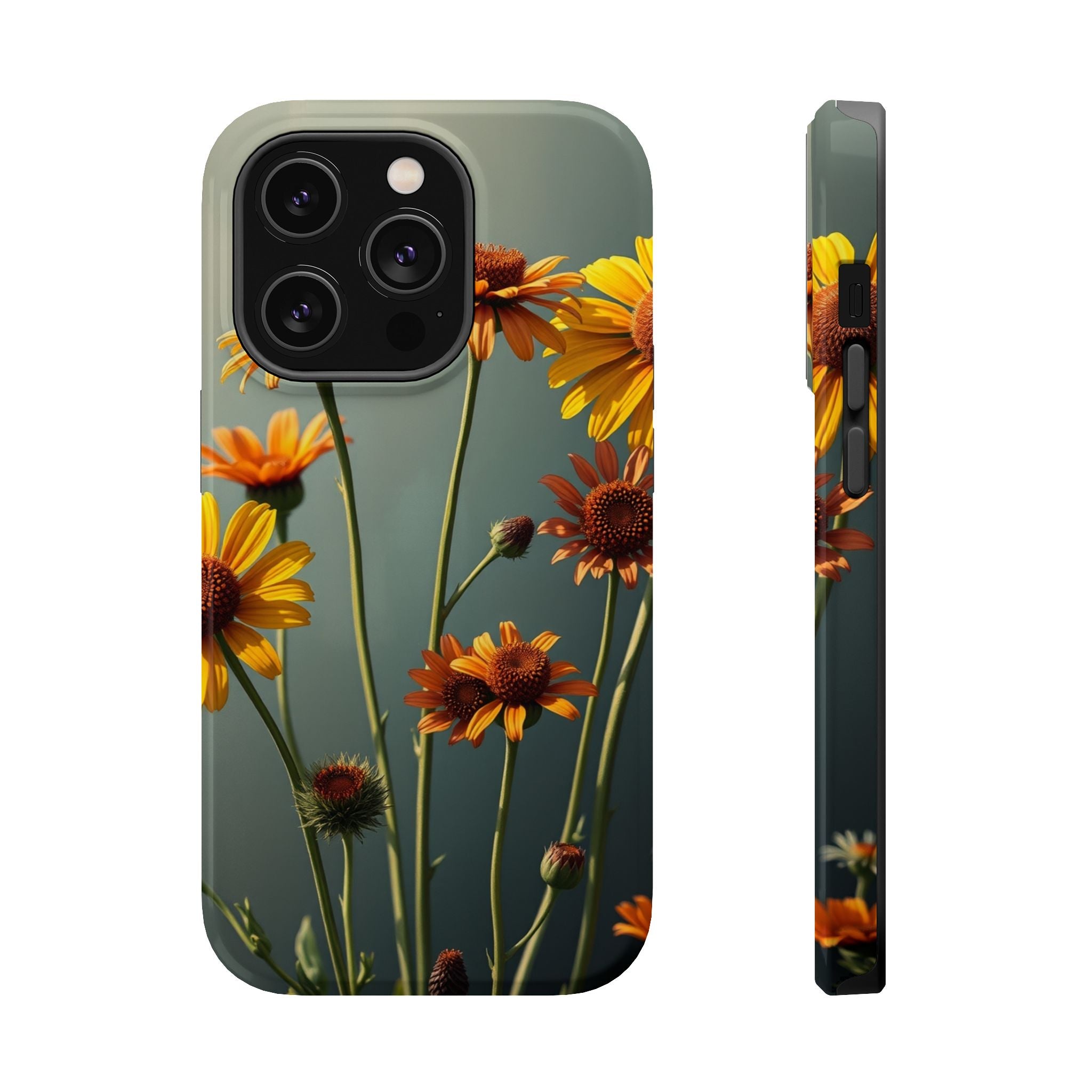 iPhone Mustard And Rust Wildflower Bunch Slim Everyday iPhone Designer · iPhone