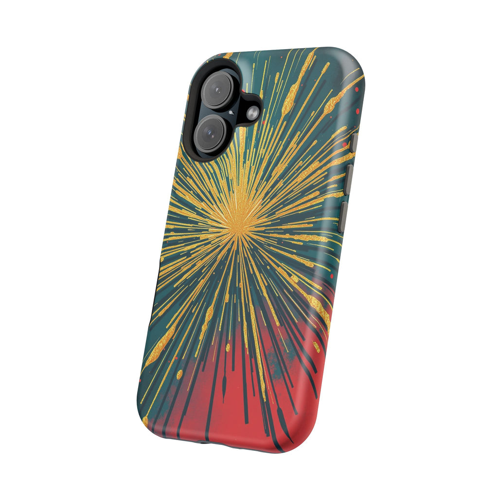 iPhone Gold Foil Burst Dark Gothic Ink Slim Everyday Designer Case · iPhone Case