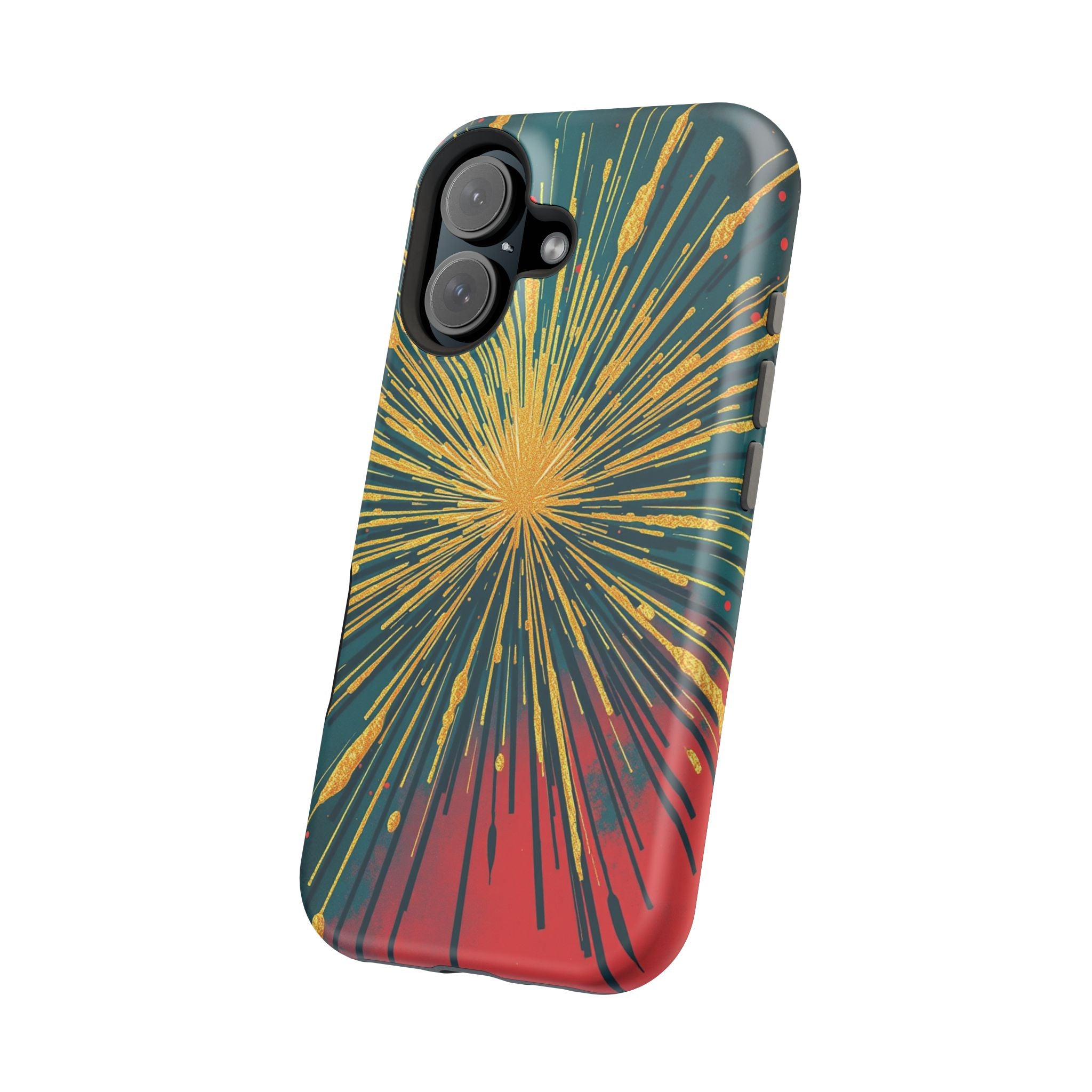 iPhone Gold Foil Burst Dark Gothic Ink Slim Everyday Designer Case · iPhone Case