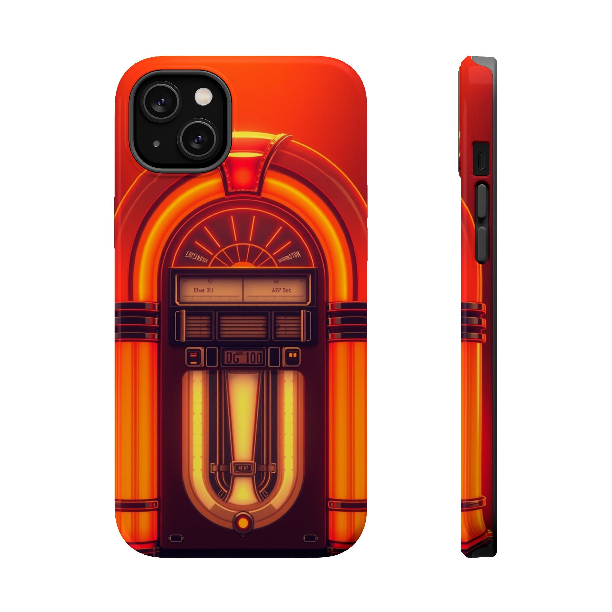 iPhone Jukebox Glow Neon Cyberpunk Bold Modern Everyday Snap Case · iPhone Case