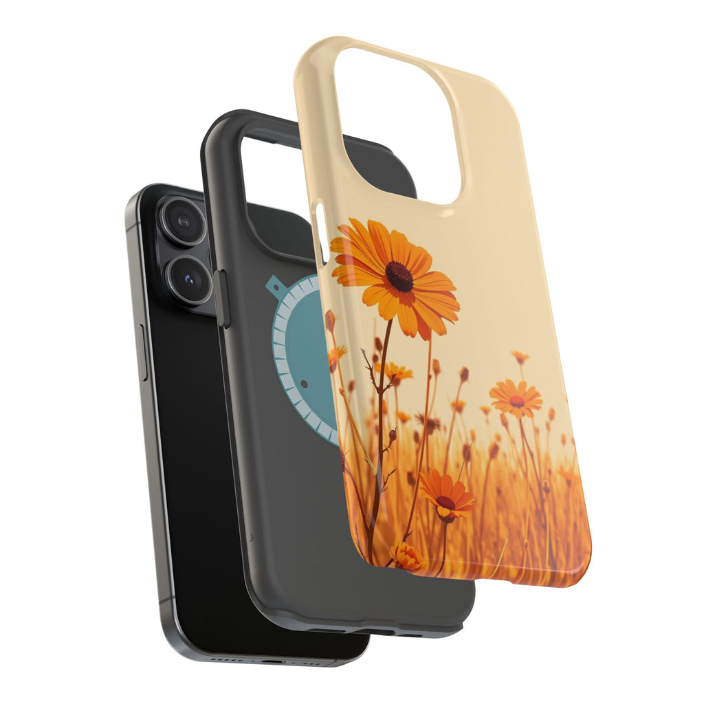 iPhone Wildflower Field Minimalist Line Art Slim Everyday Designer Case · iPhone