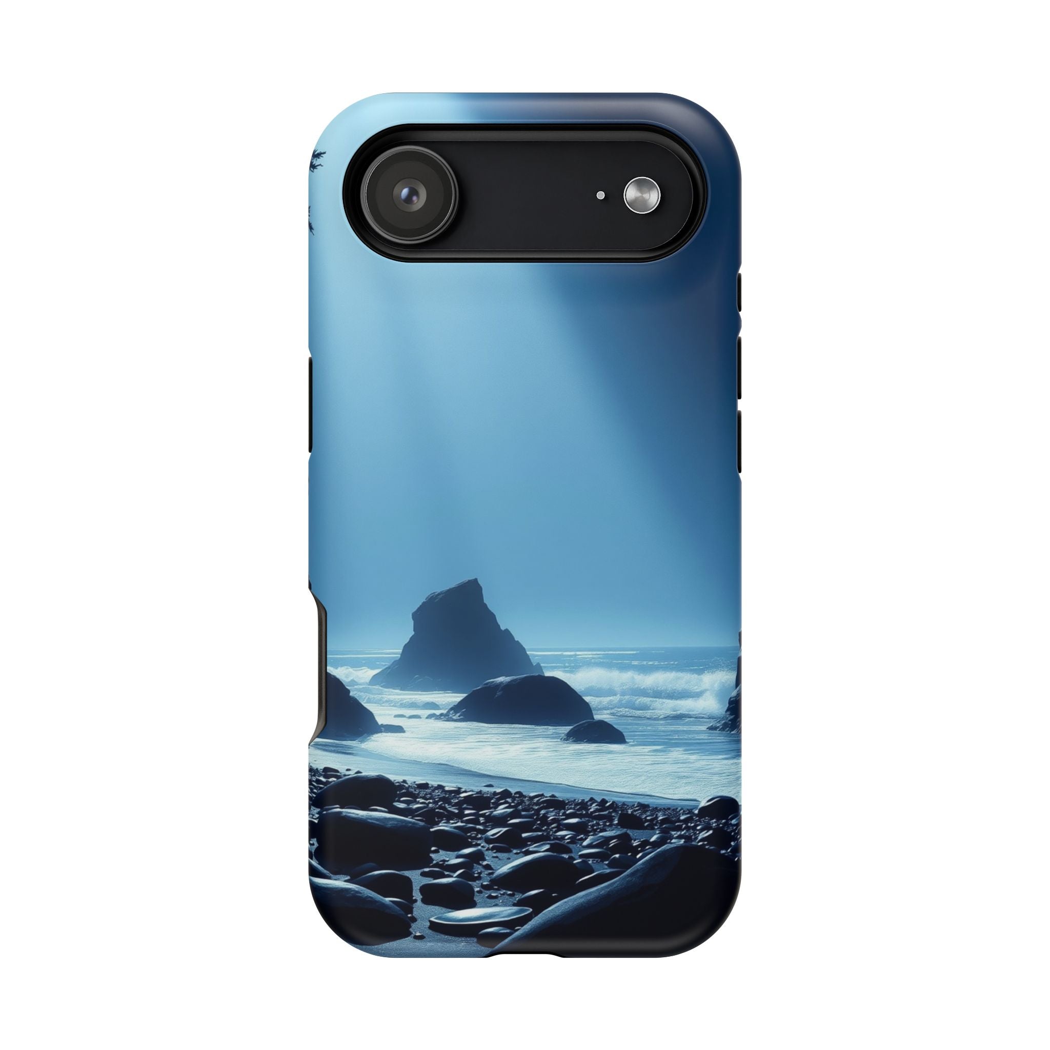 iPhone Midnight Blue And Silver Pebble Beach Slim iPhone Everyday · iPhone Case