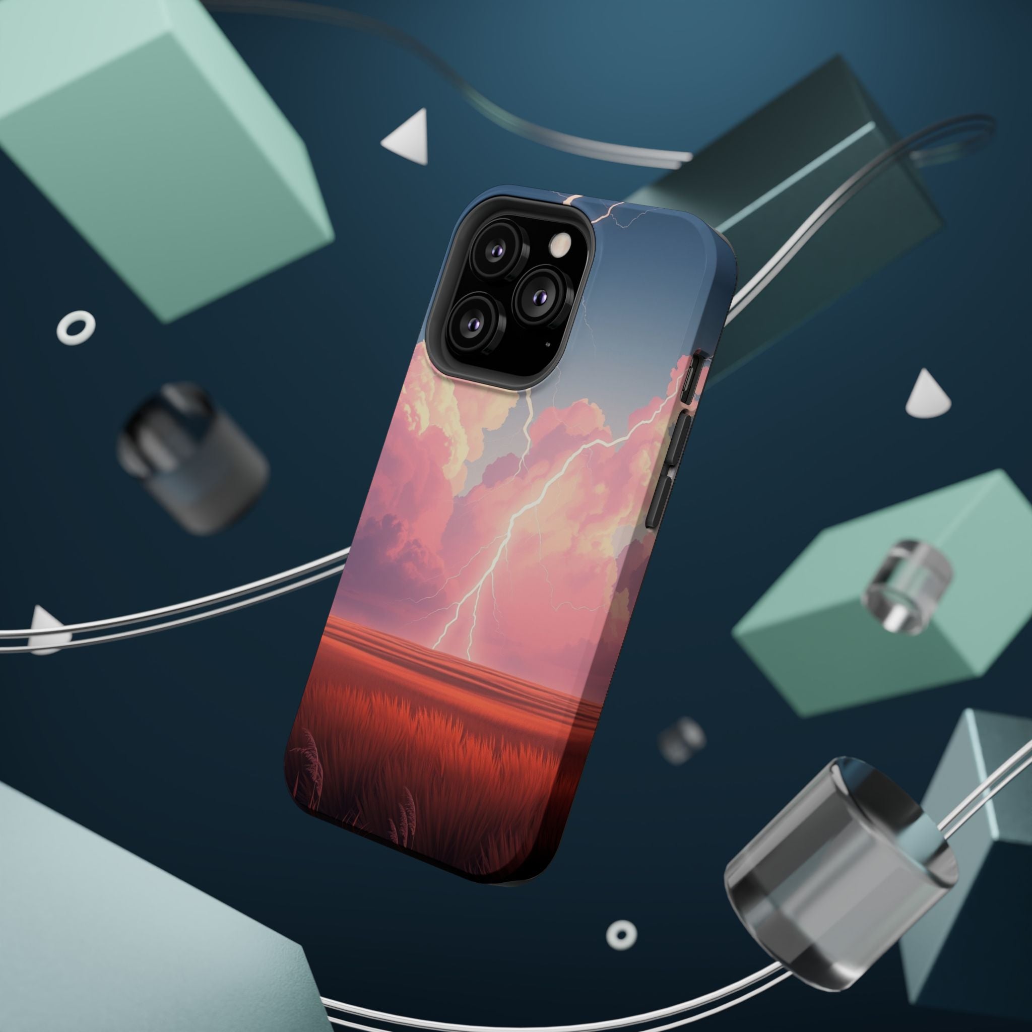 iPhone Prairie Lightning Bold Art Bold Modern Everyday Snap Case · iPhone Case