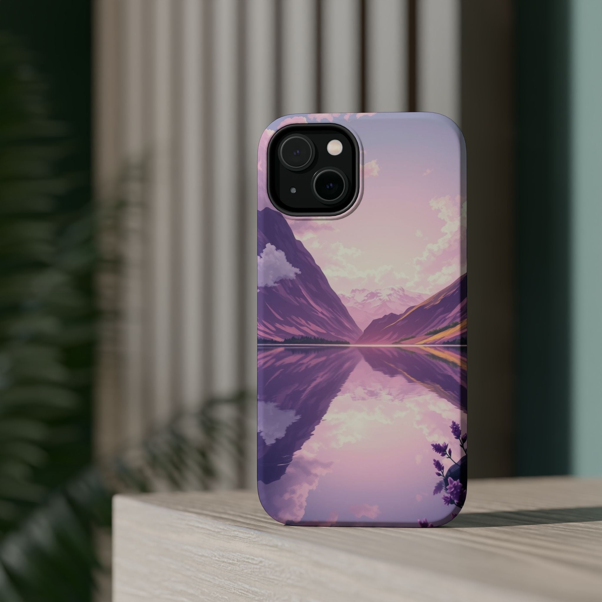 iPhone Lavender And Pearl Fjord Reflection Slim iPhone Everyday · iPhone Case