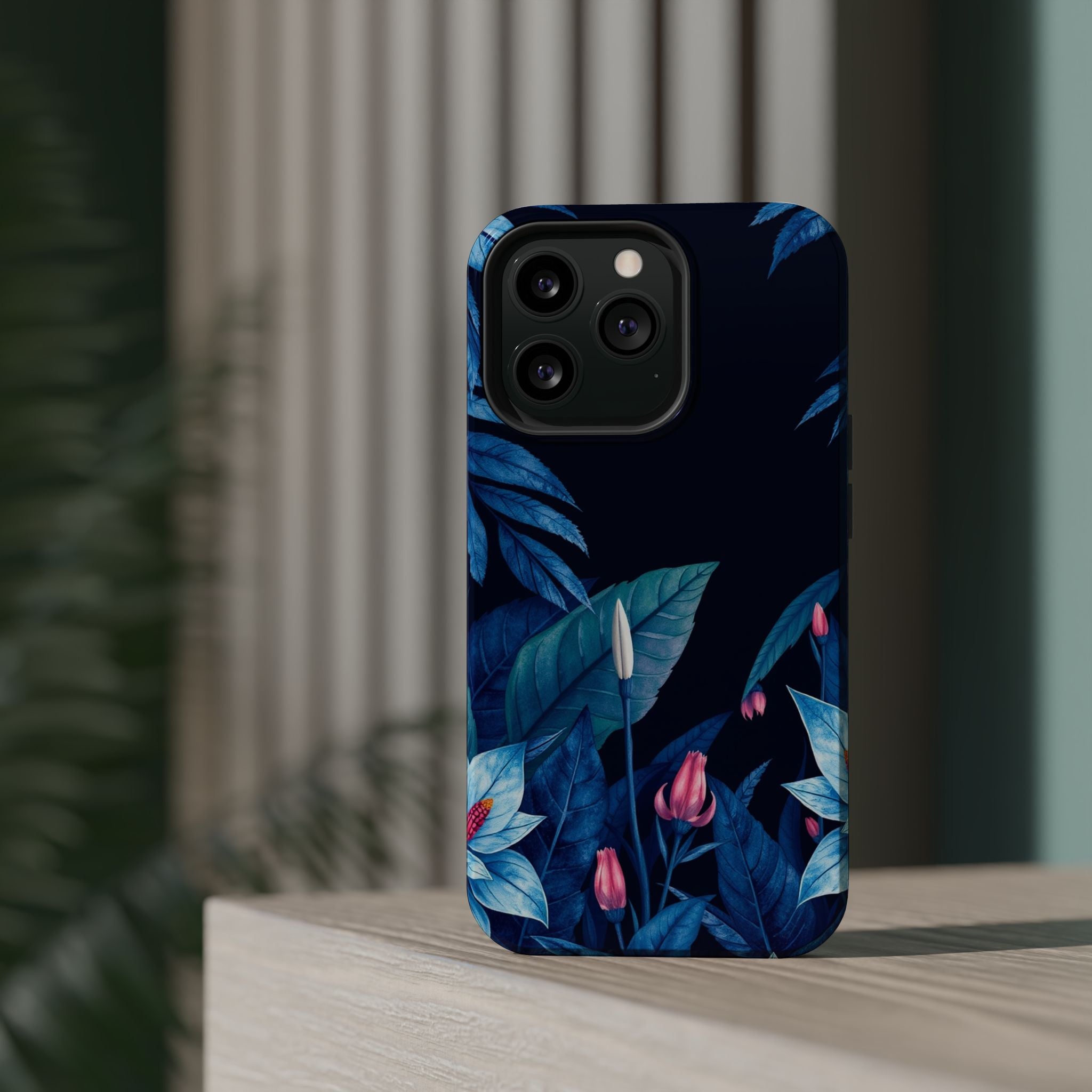 iPhone Serene Jungle Floral Design Clean Minimal Snap Cas Slim Snap Case · iPhon