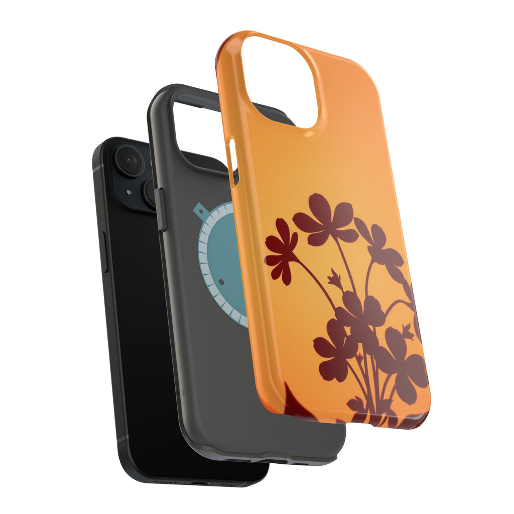 iPhone Floral Silhouette Electric Art Slim Everyday Designer Case · iPhone Case