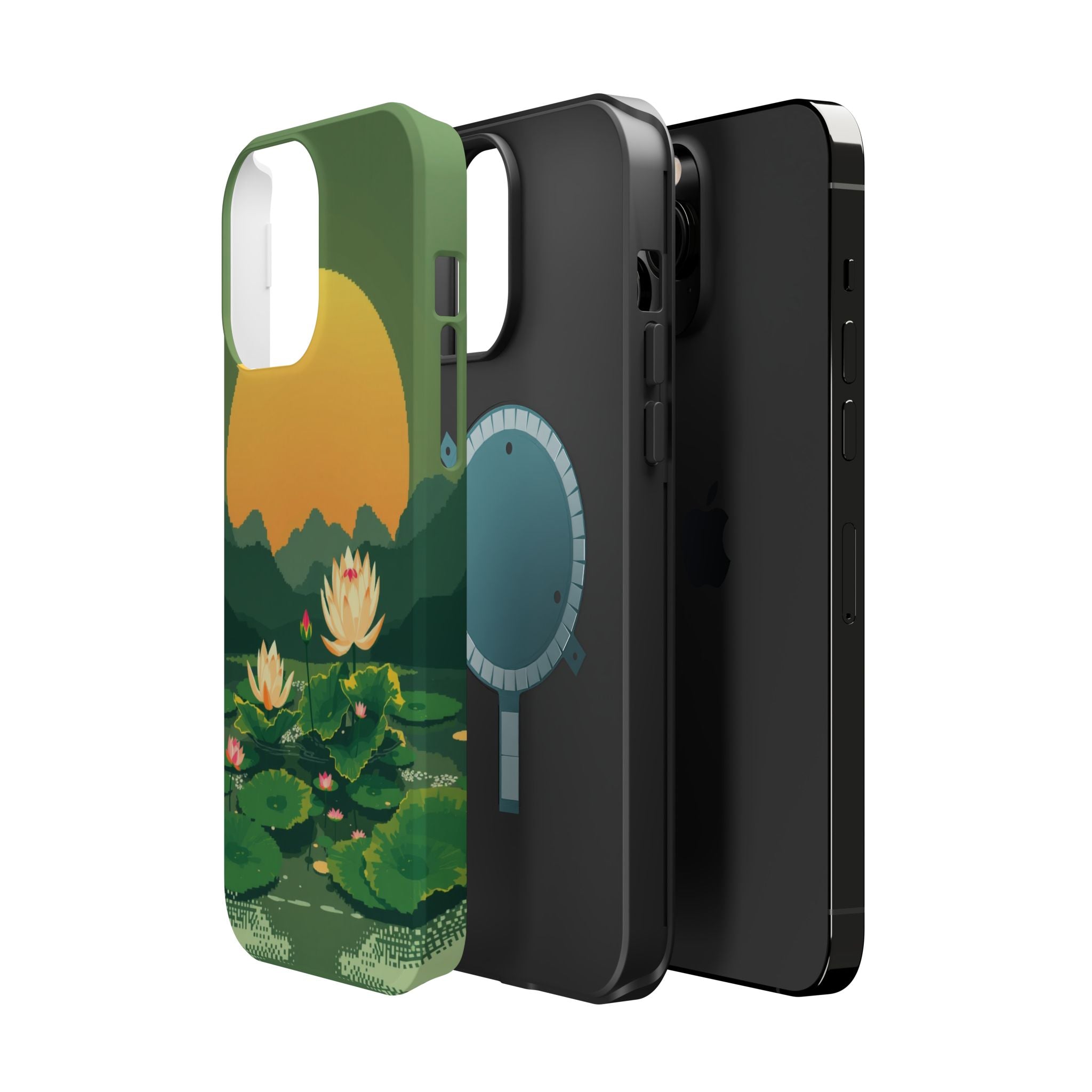 iPhone Lotus Pond Enchanted Art Slim Everyday Designer Case · iPhone Case