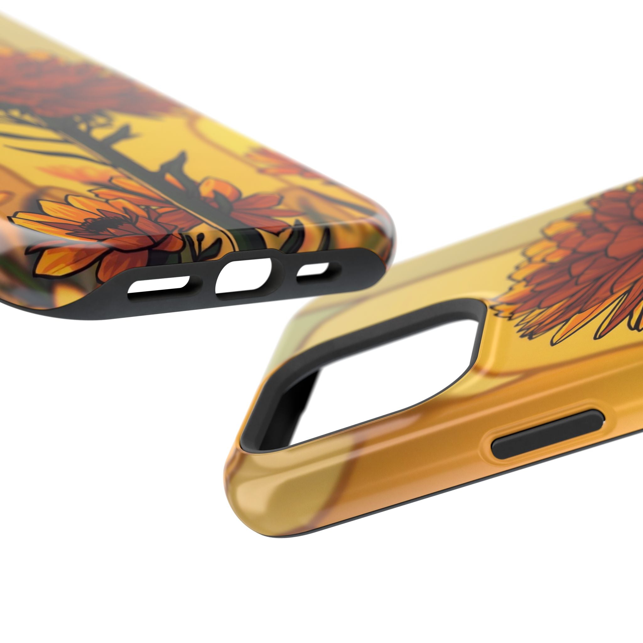 iPhone Sunset Amber And Peach Ranunculus Stack Soft iPhone Finish · iPhone Case
