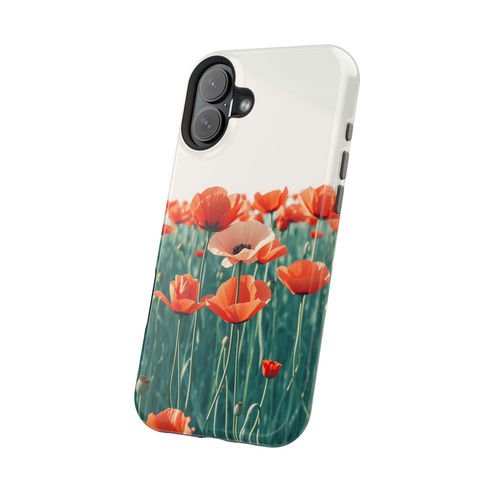 iPhone Mint And Blush Poppy Field 10 Slim Everyday Designer Case · iPhone Case