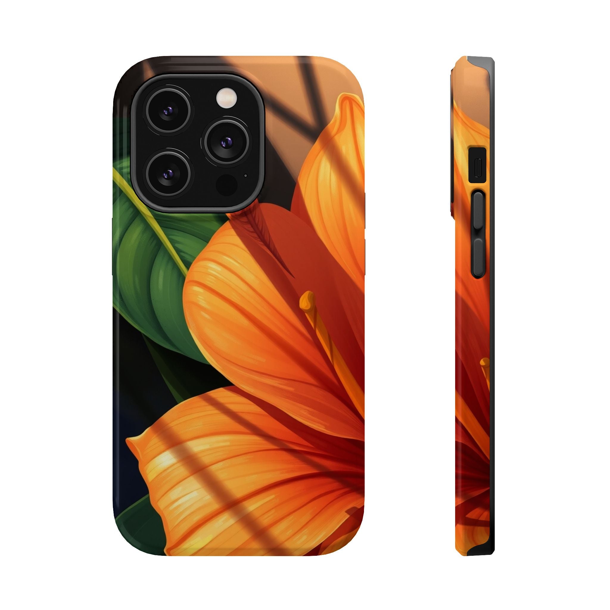 iPhone Sunset Amber And Peach Jungle Floral Slim iPhone Everyday · iPhone Case