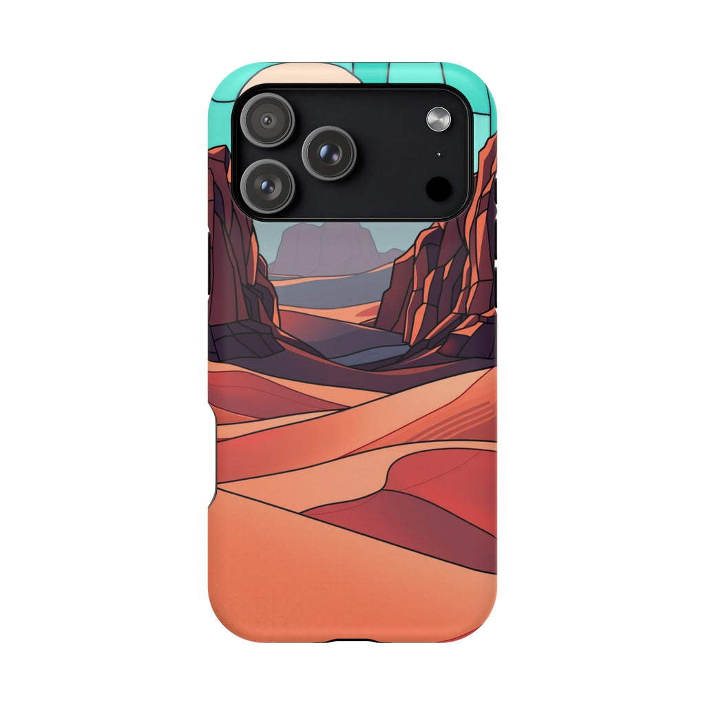 iPhone Desert Dunes Stained Glass Bold Modern Everyday Snap Case · iPhone Case