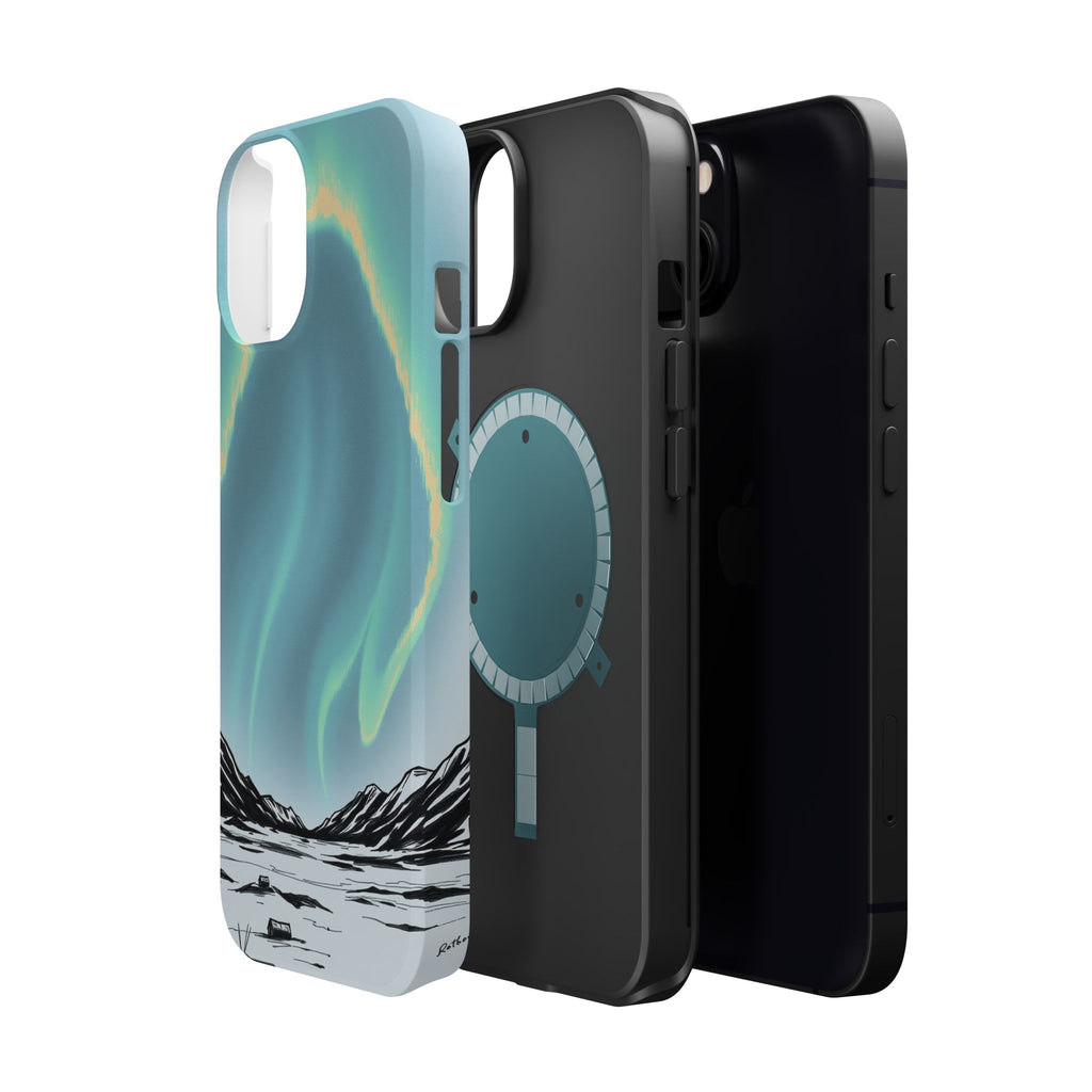 iPhone Charcoal And Copper Northern Lights Slim iPhone Everyday · iPhone Case