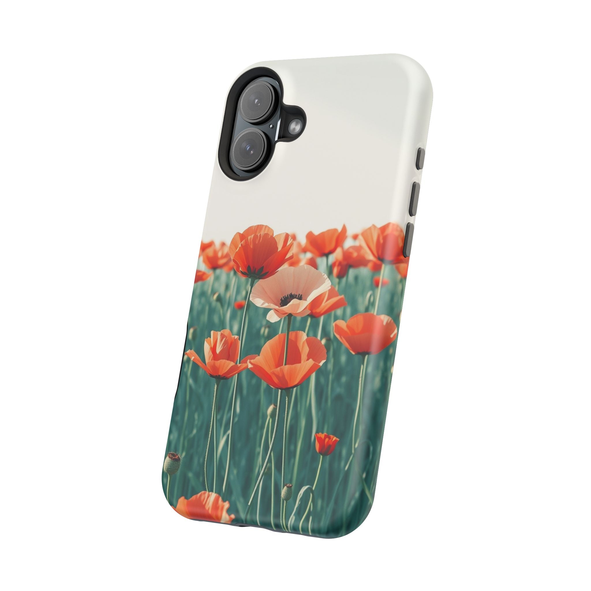 iPhone Mint And Blush Poppy Field 10 Slim Everyday Designer Case · iPhone Case