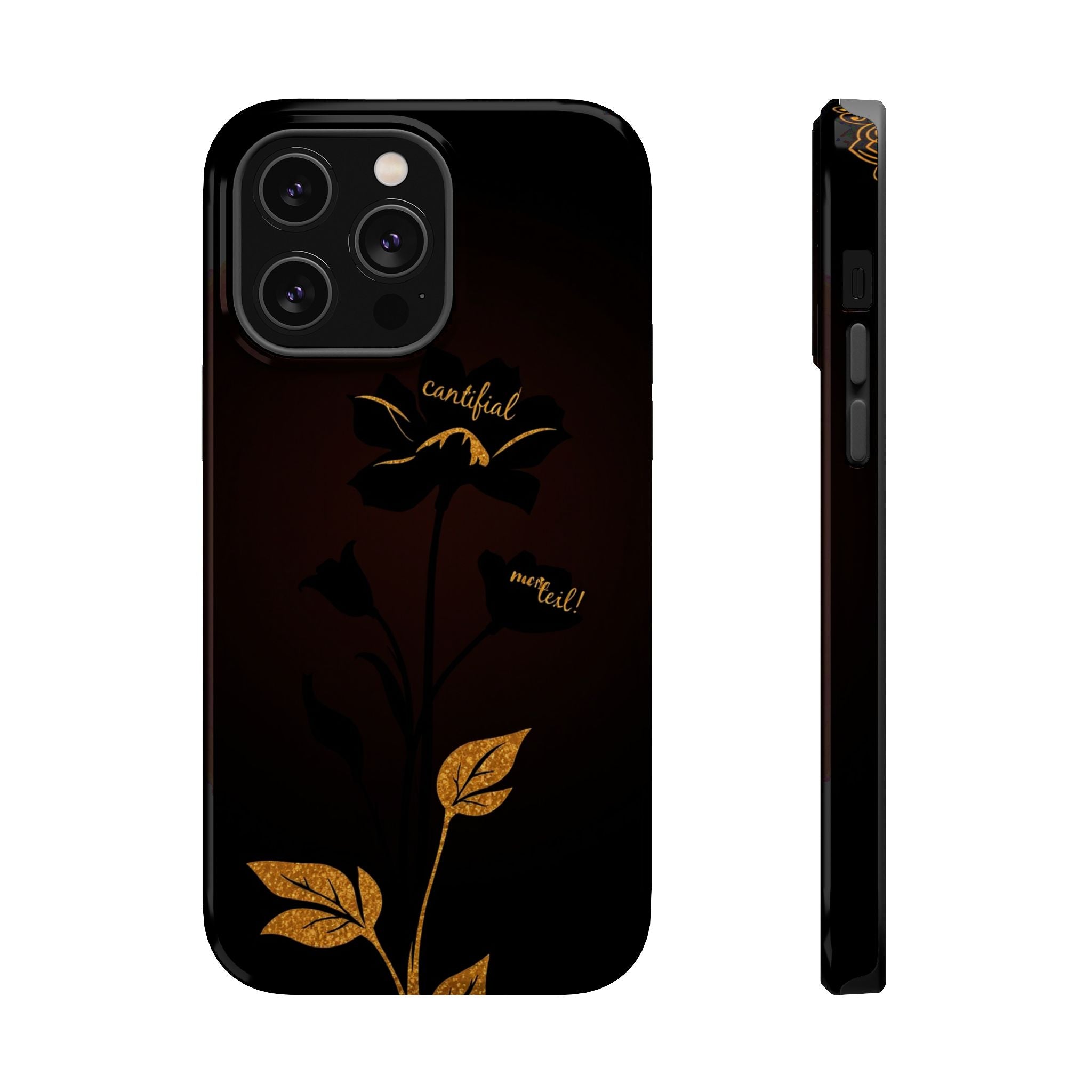 iPhone Earthy Floral Silhouette Design Slim Everyday Designer Case · iPhone Case