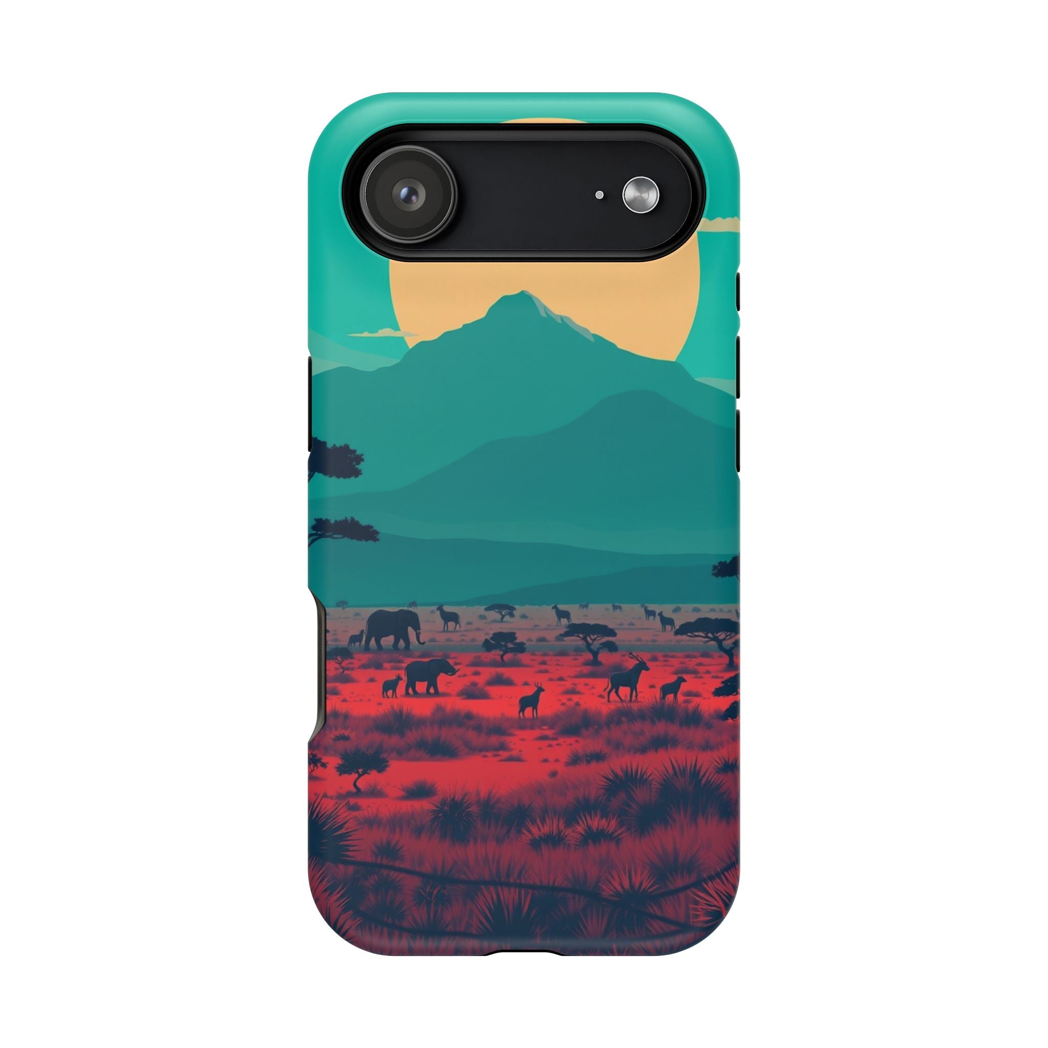 iPhone Savanna Horizon Vintage Retro Poster Slim iPhone Everyday · iPhone Case