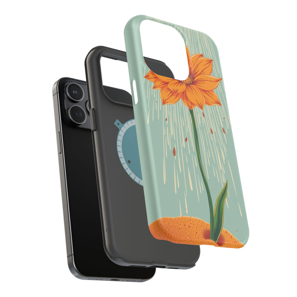 iPhone Spring Shower Bloom Vintage Retro Poster Soft iPhone Finish · iPhone Case