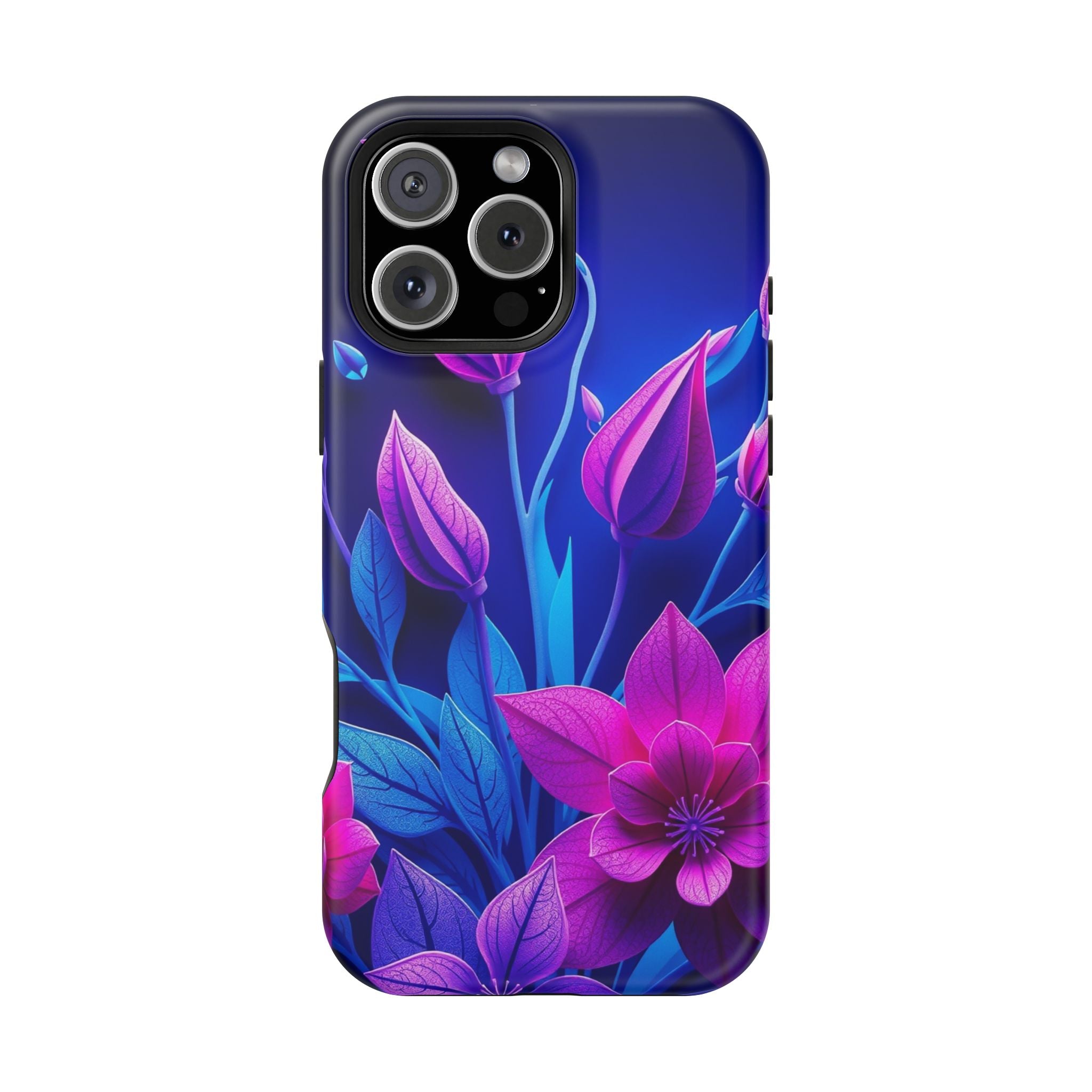 iPhone Neon Floral Paper Cut Art Bold Modern Everyday Snap Case · iPhone Case