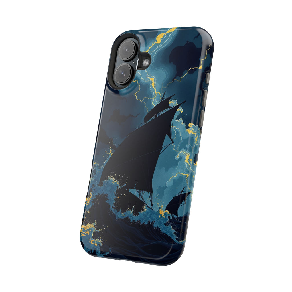 iPhone Black And Crimson Storm at Sea Slim Everyday Designer Case · iPhone Case
