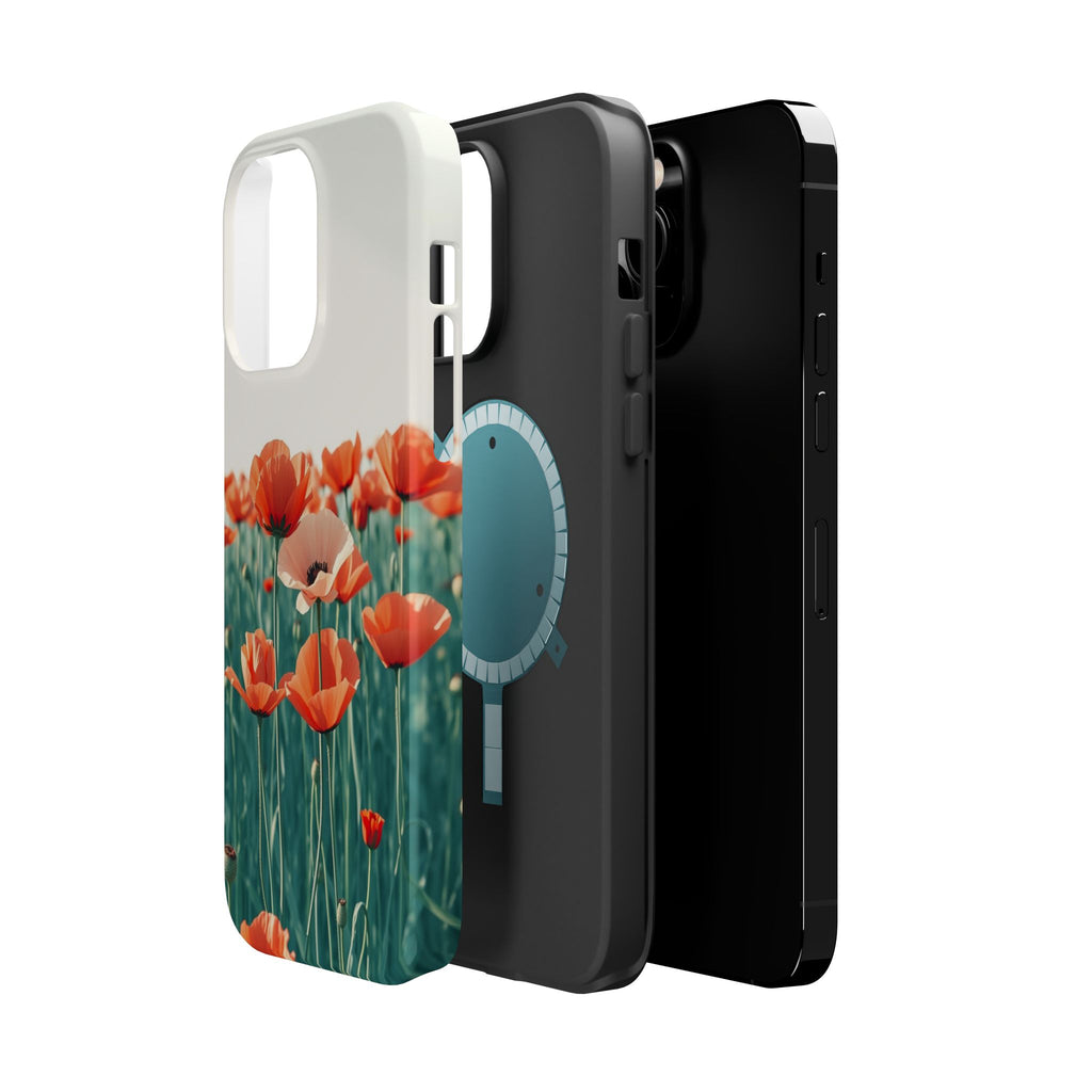 iPhone Mint And Blush Poppy Field 10 Slim Everyday Designer Case · iPhone Case