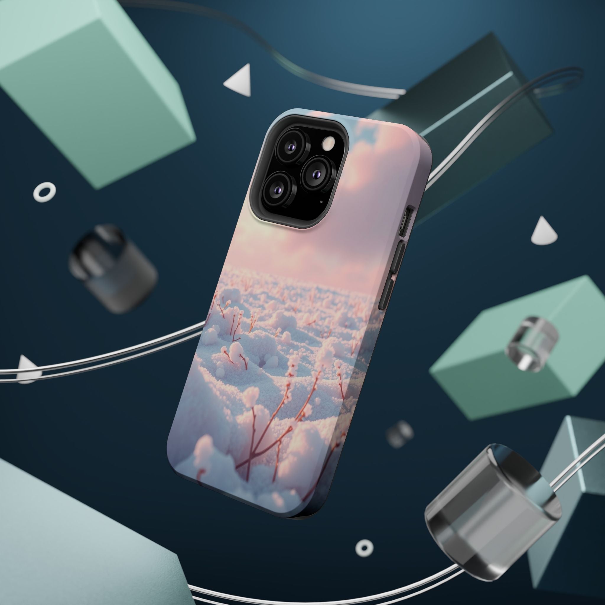 iPhone Snow Field Enchanted Art 13 Bold Modern Everyday Snap Case · iPhone Case