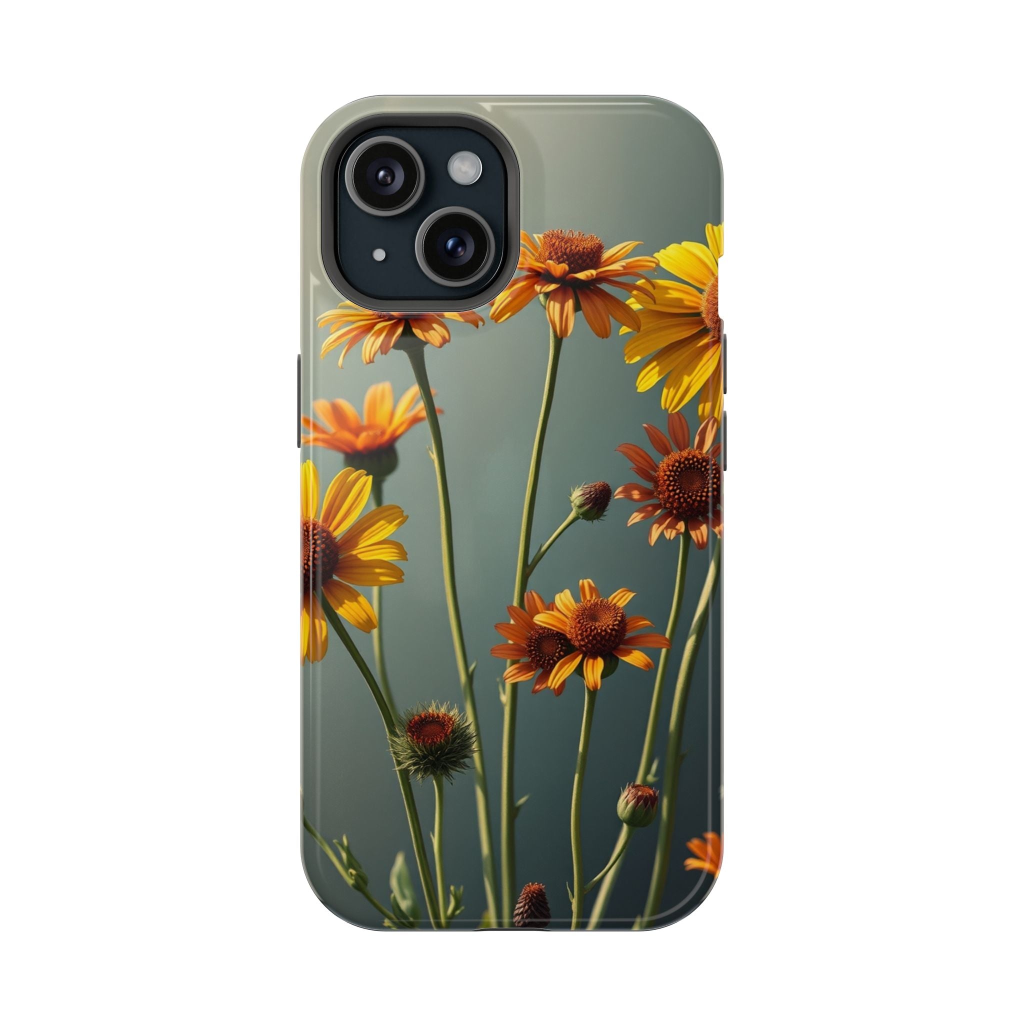 iPhone Mustard And Rust Wildflower Bunch Slim Everyday iPhone Designer · iPhone