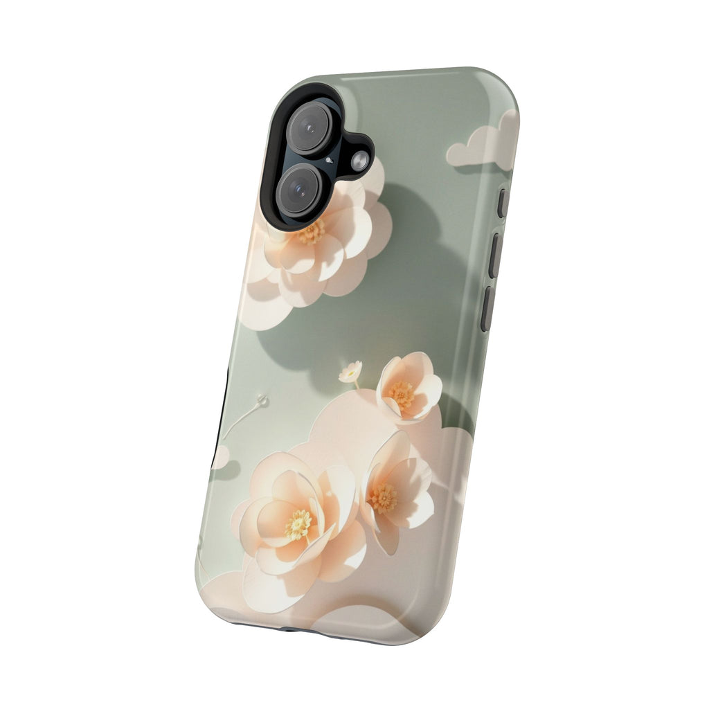 iPhone Sage And Ivory Pastel Floral Cloud Slim iPhone Everyday Designer · iPhone