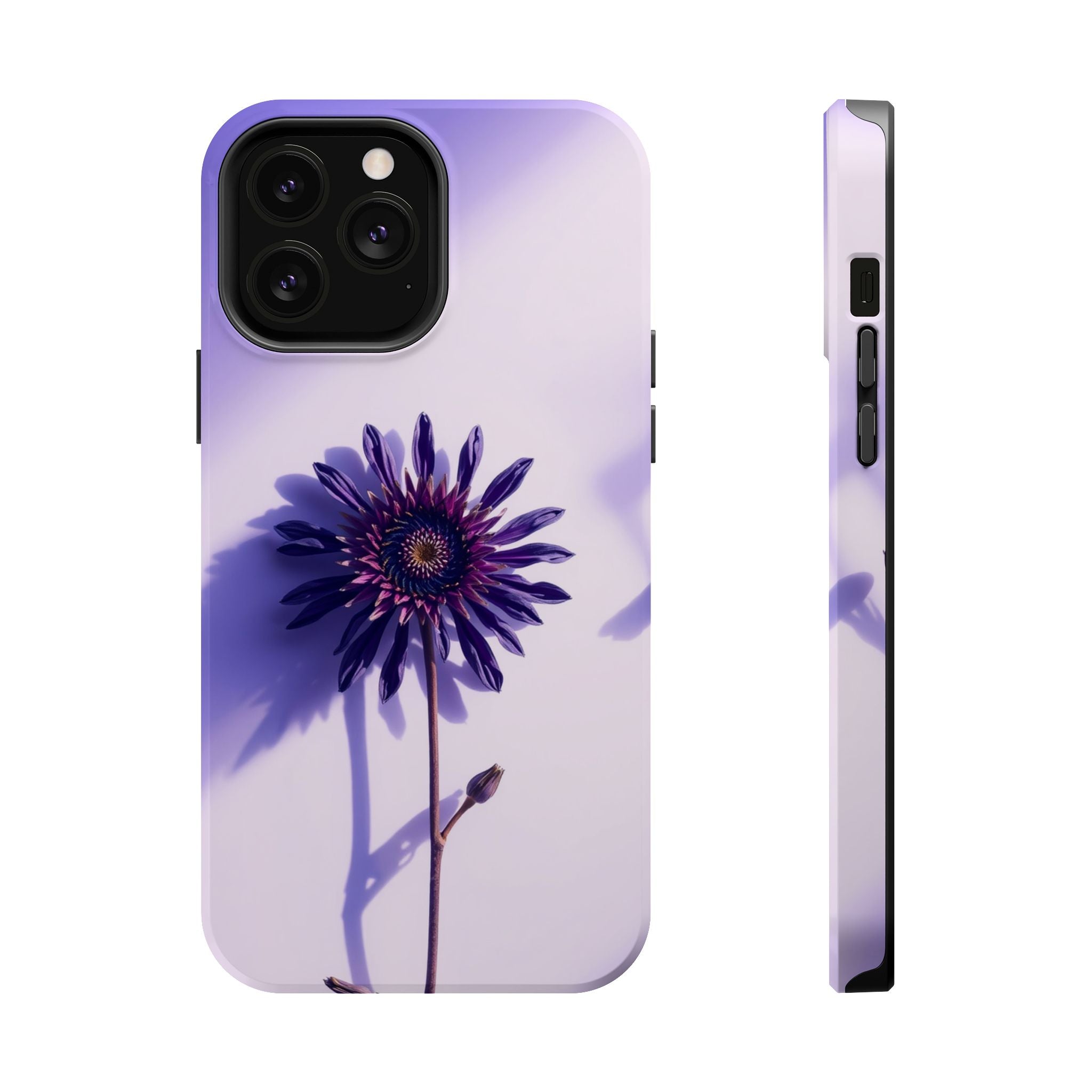 iPhone Indigo And Violet Dried Flower Flat Lay Soft iPhone Finish · iPhone Case